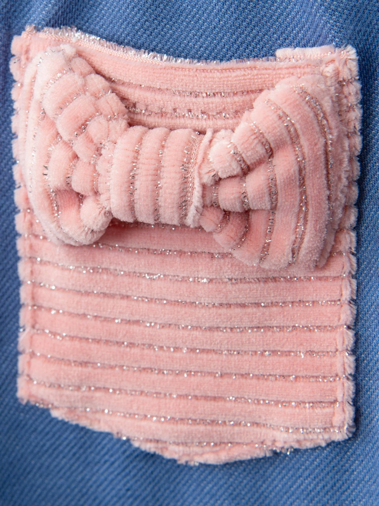 Dusty Rose Velvet Tie Long Sleeve Outfit - Image 4