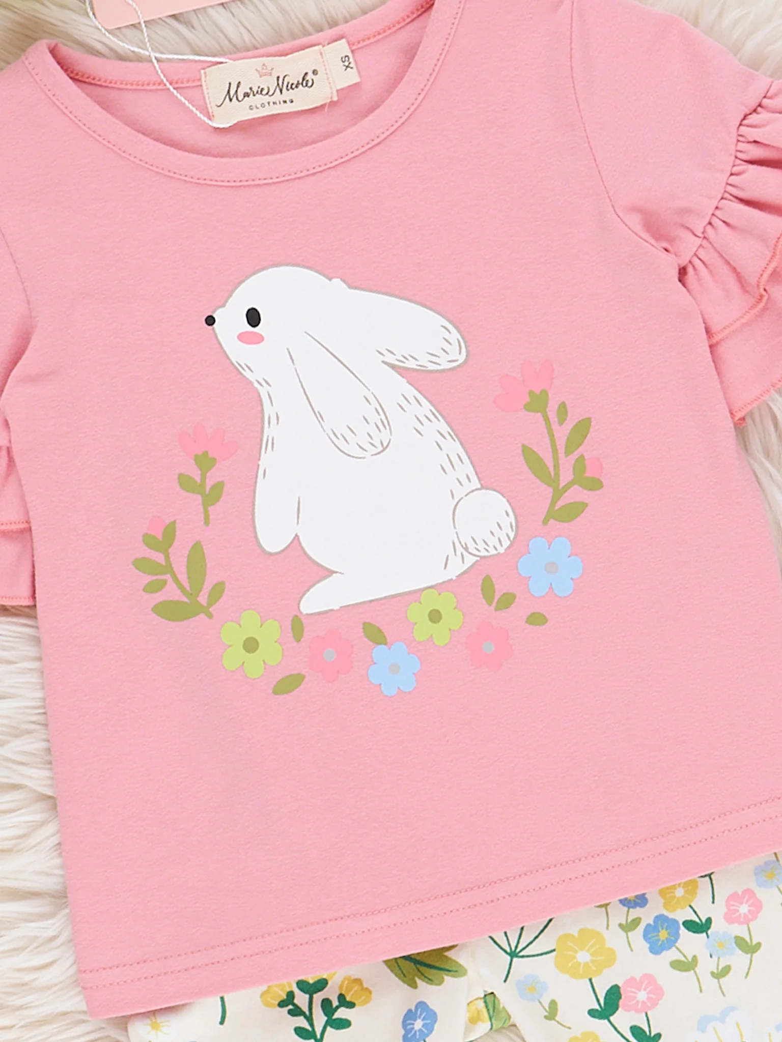 Easter Bunny Flower Field Bell Bottom Outfit - Image 3
