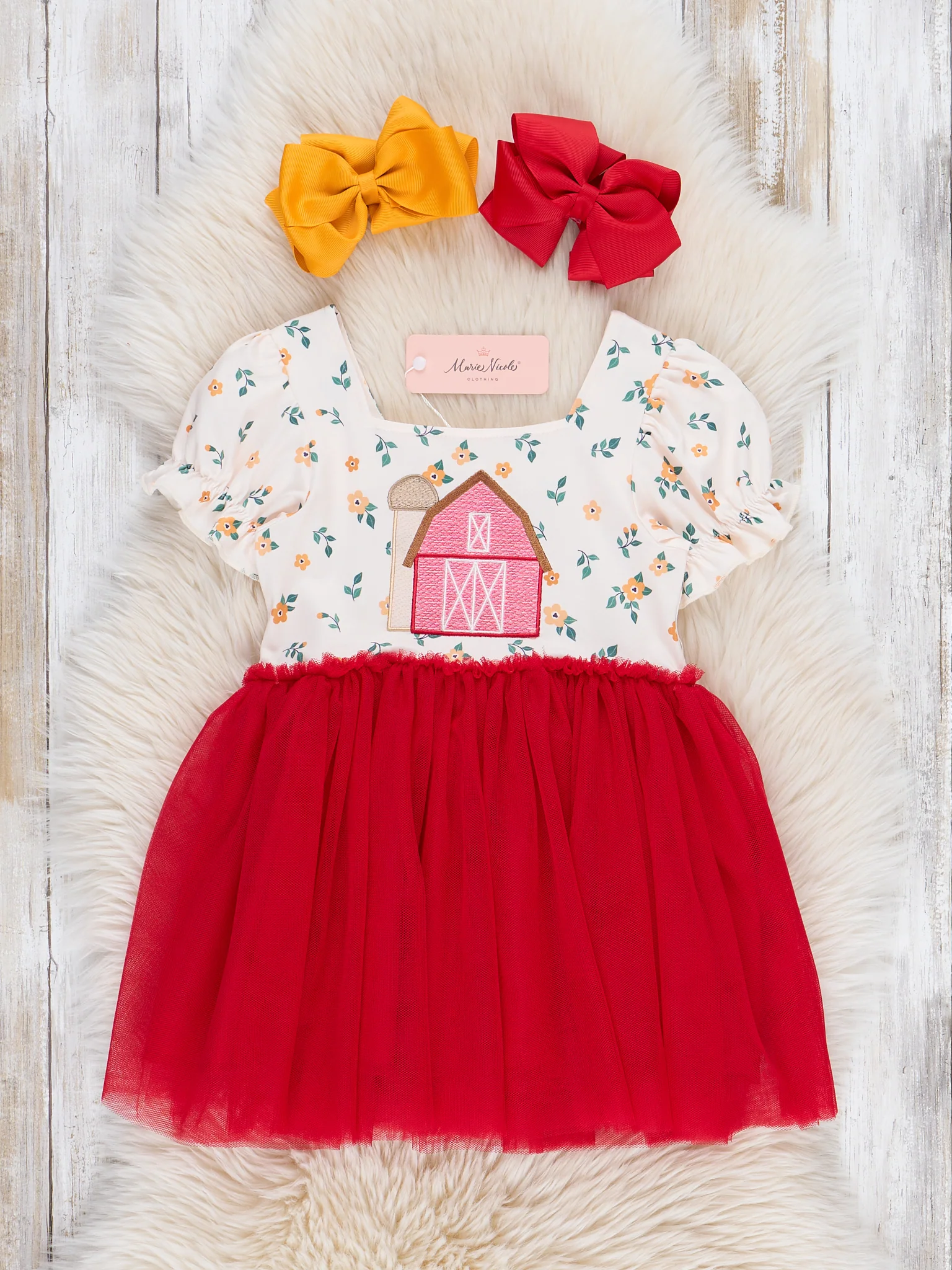 Embroidered Barn Tulle Dress - Image 2