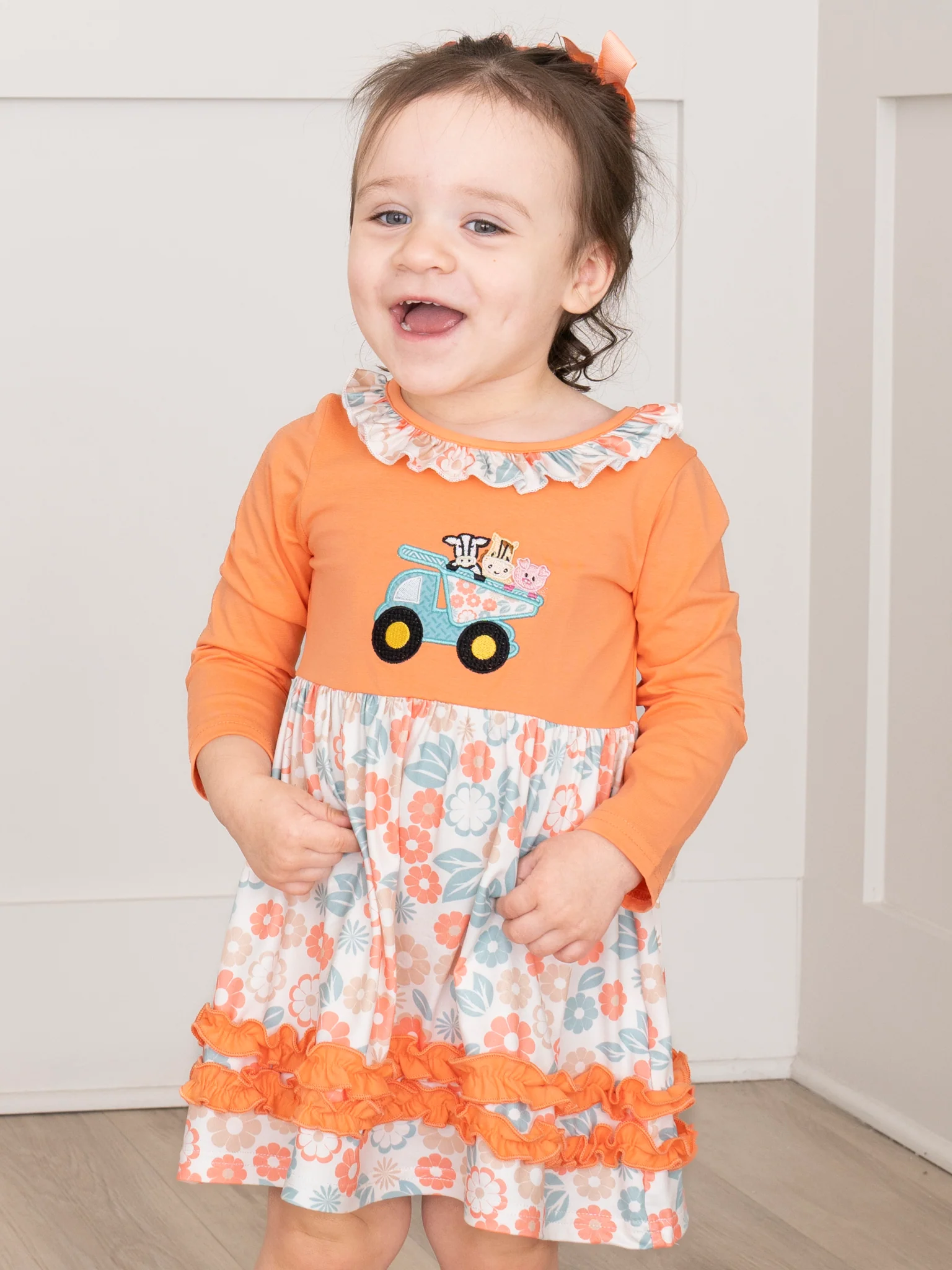 Embroidered Farm Animal Dump Truck Dress - Image 5