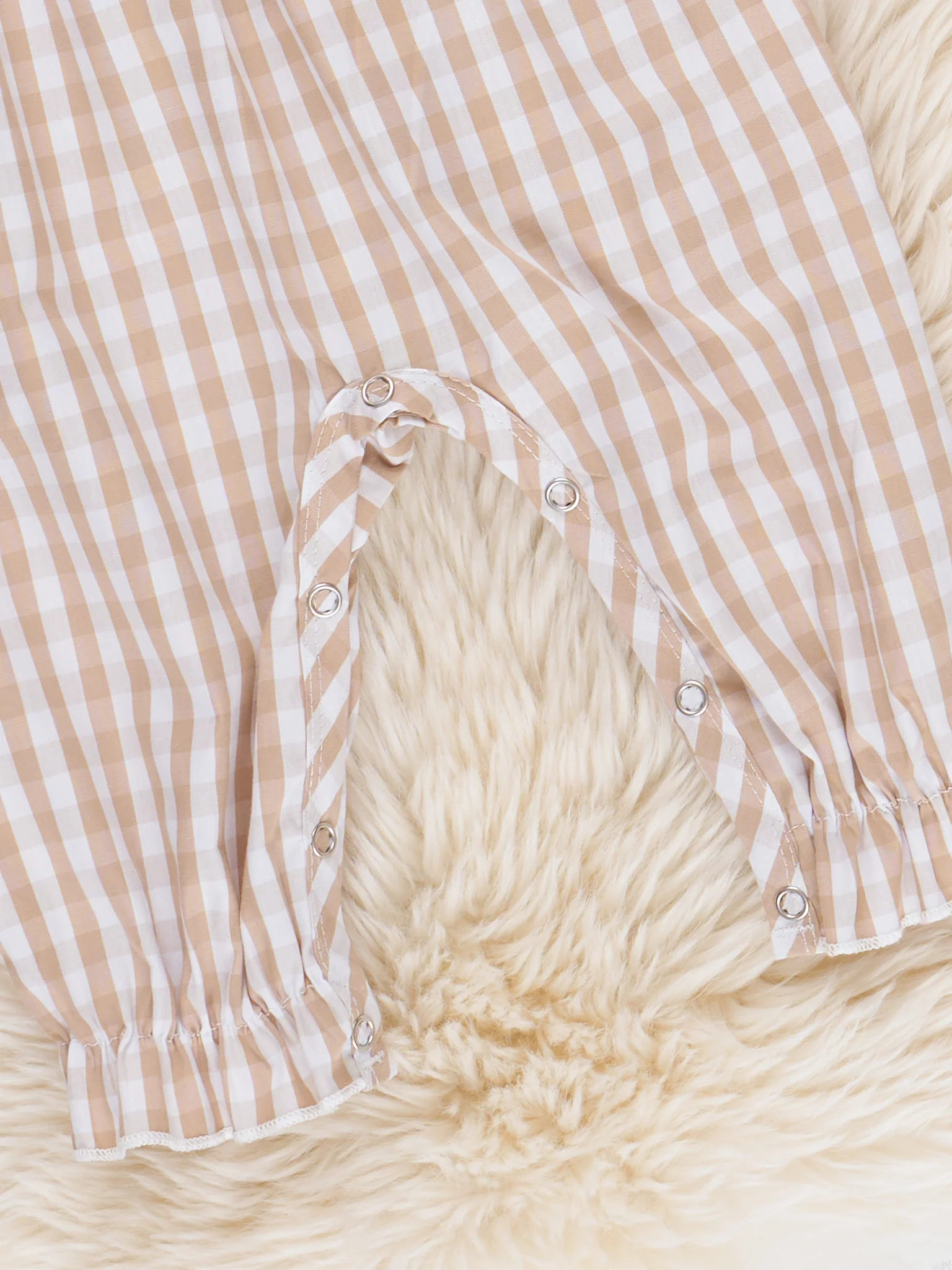 Embroidered Pumpkin Patch Gingham Smocked Romper - Image 4