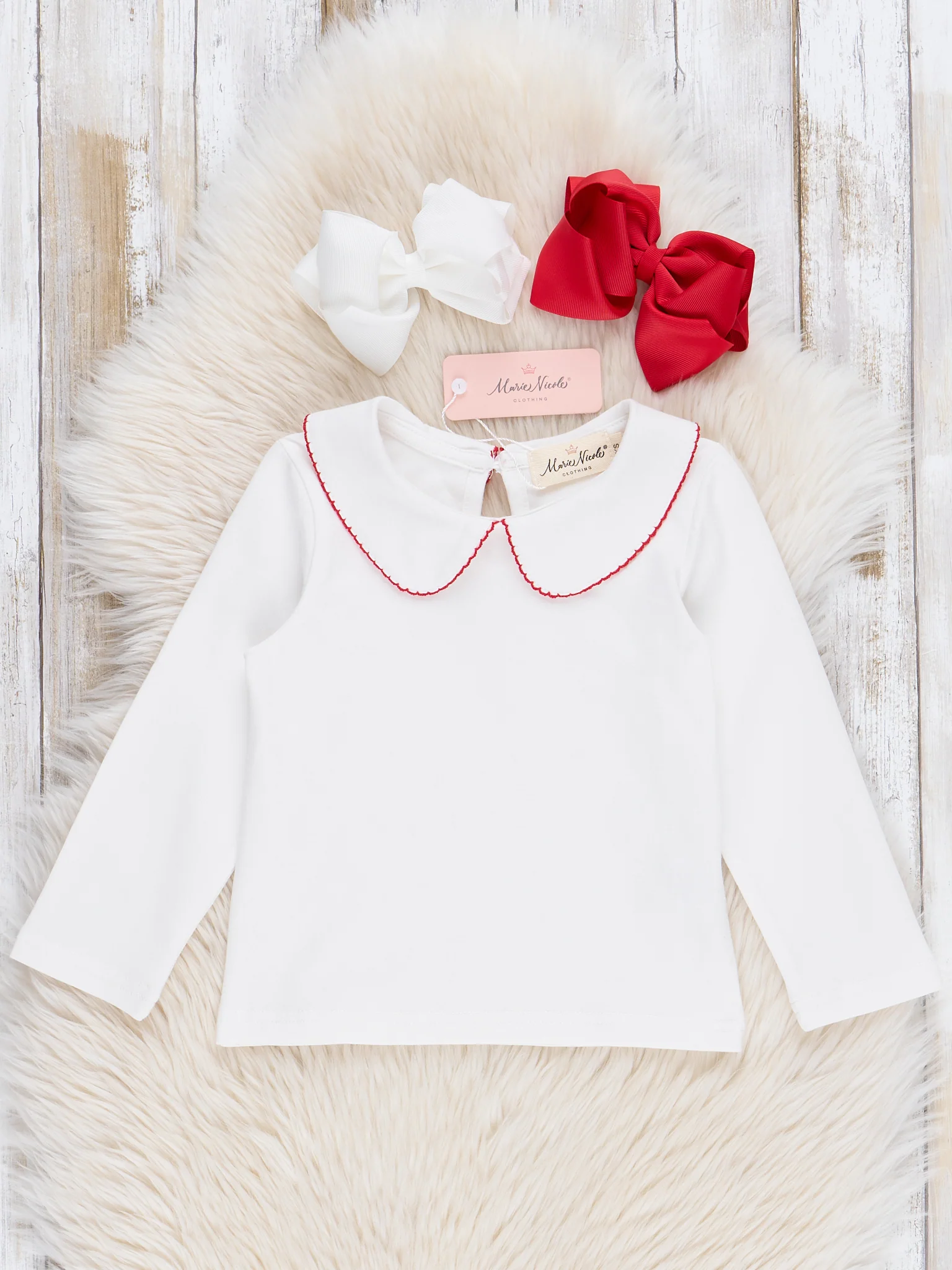 Embroidered Reindeer Corduroy Skirtall Set - Image 4