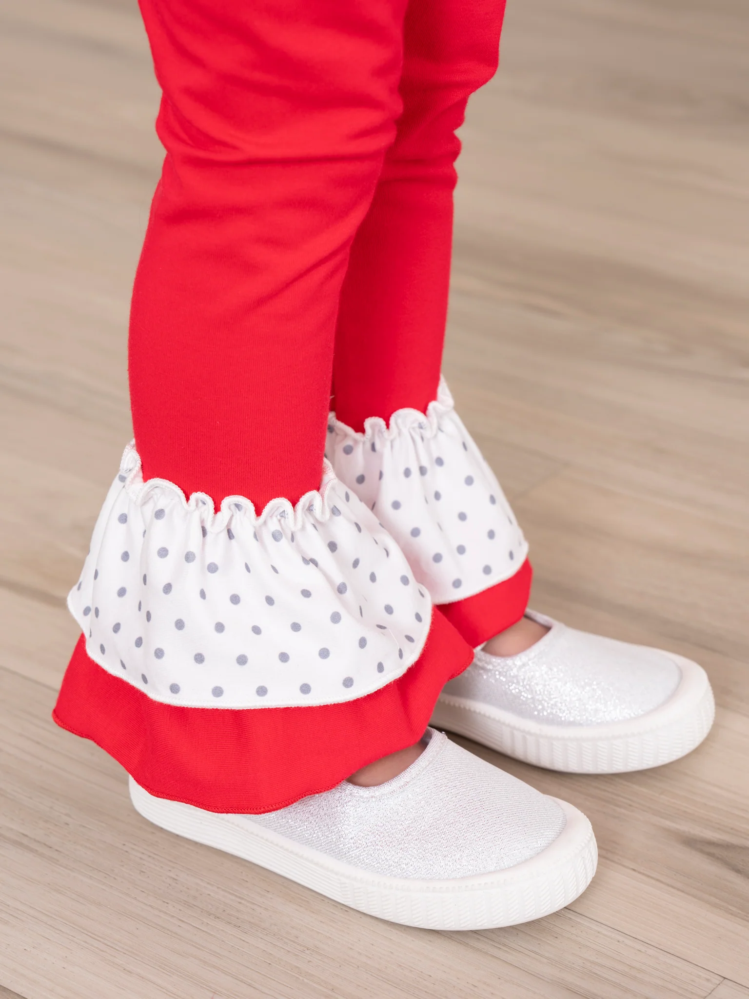 Embroidered Santa's Milk & Cookies Ruffle Outfit - Image 5
