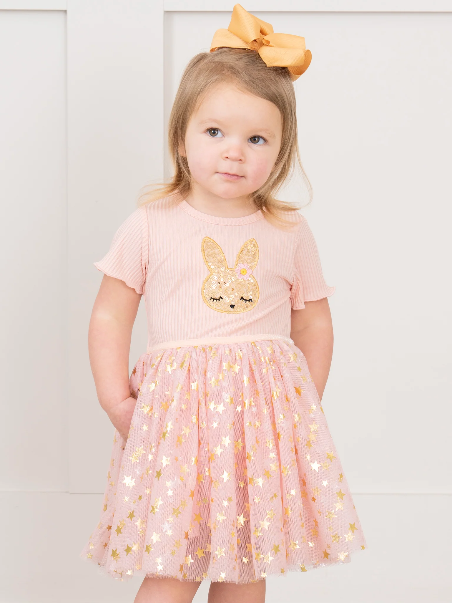Embroidered Sequin Bunny Sparkle Tulle Dress