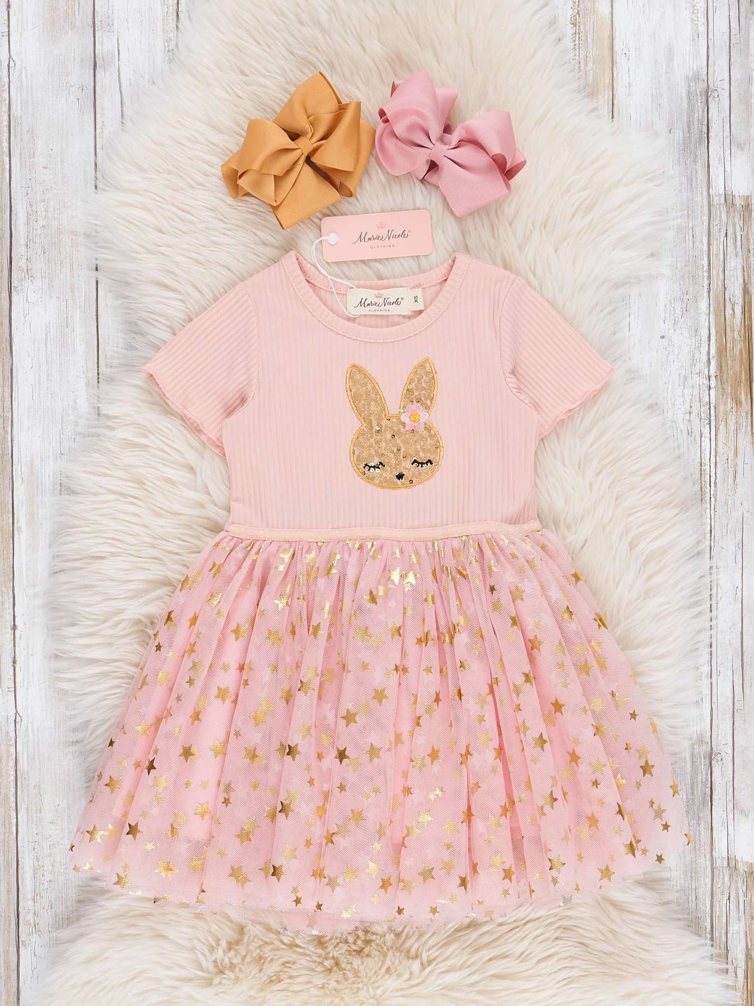 Embroidered Sequin Bunny Sparkle Tulle Dress - Image 2