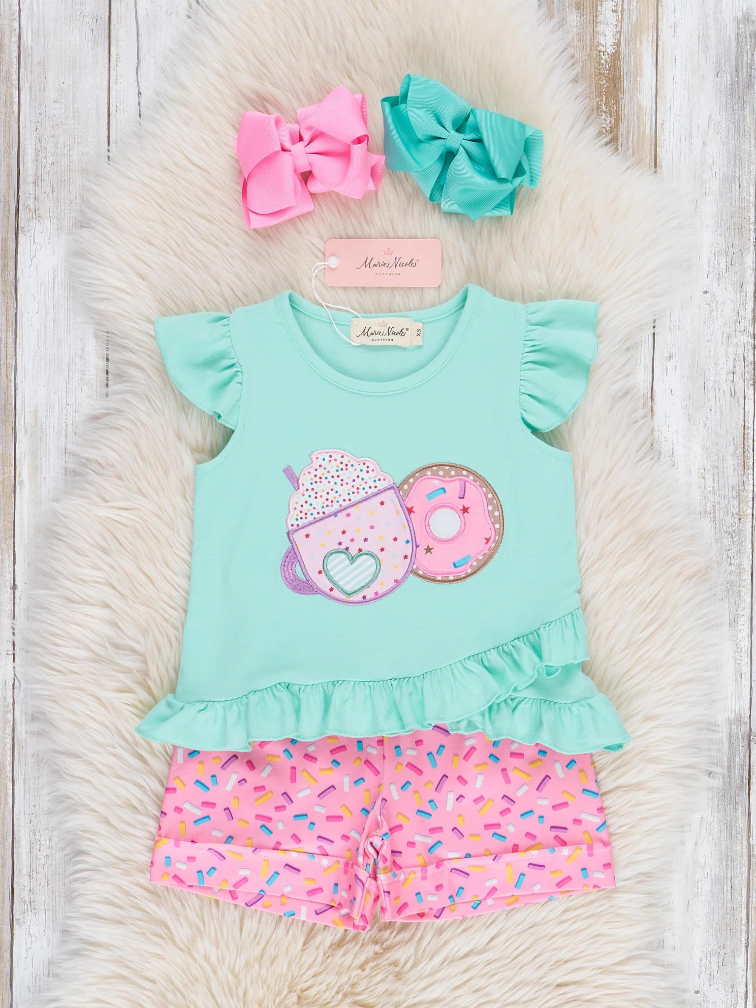 Embroidered Sugar Sweet Ruffle Outfit - Image 2
