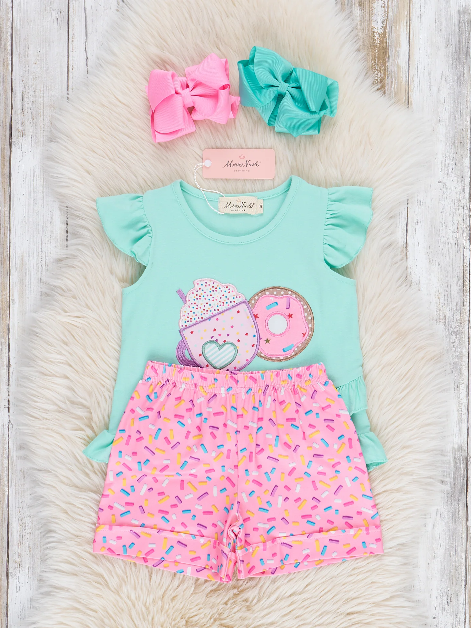 Embroidered Sugar Sweet Ruffle Outfit - Image 3