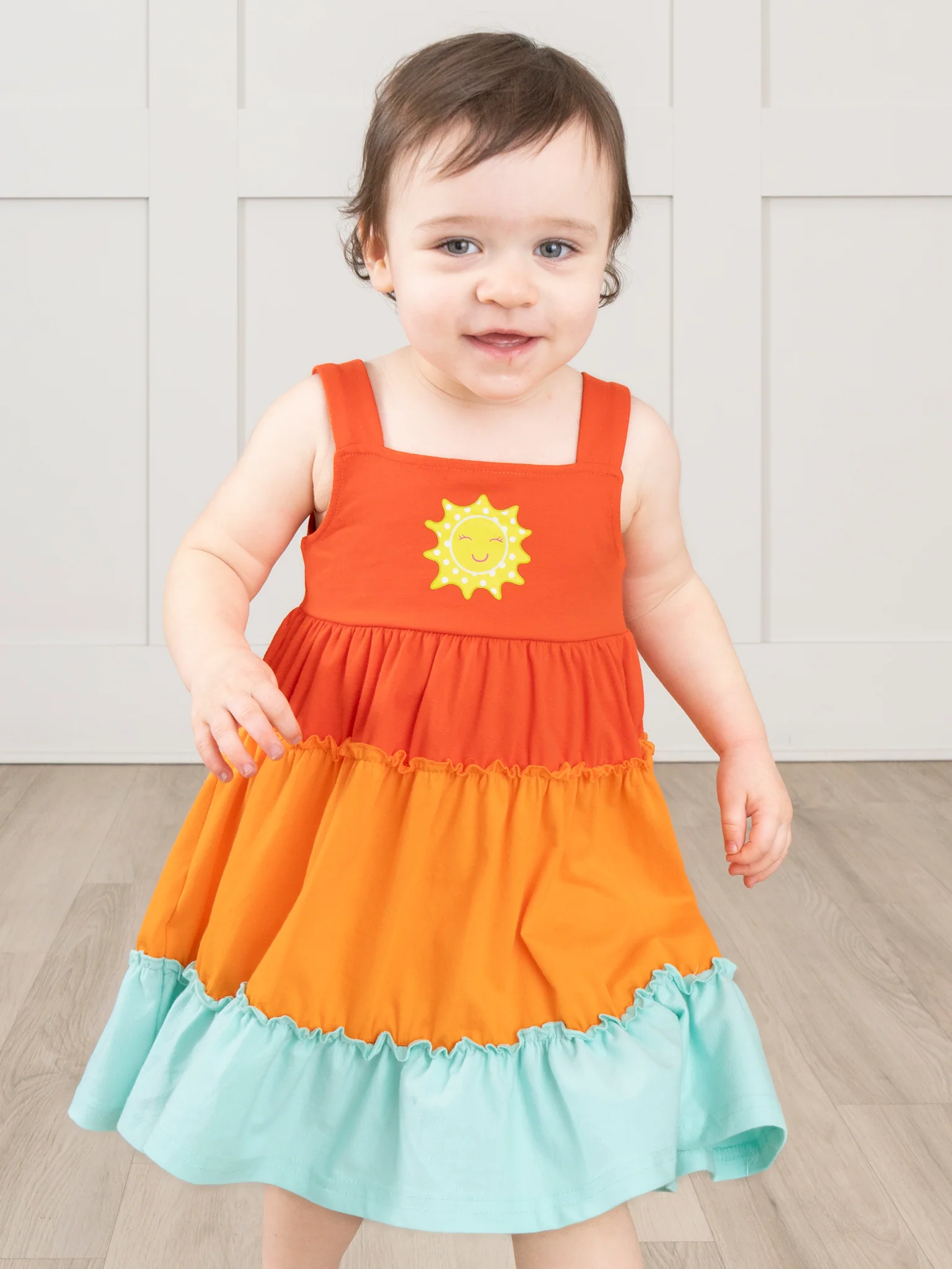Tiered Colorblock Dress - Sun