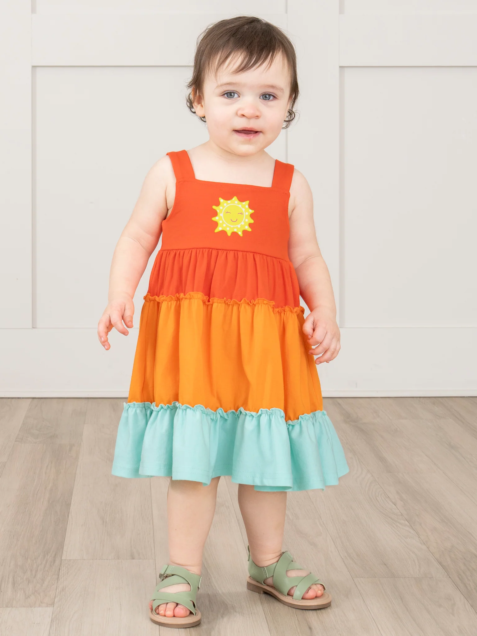 Tiered Colorblock Dress - Sun - Image 3