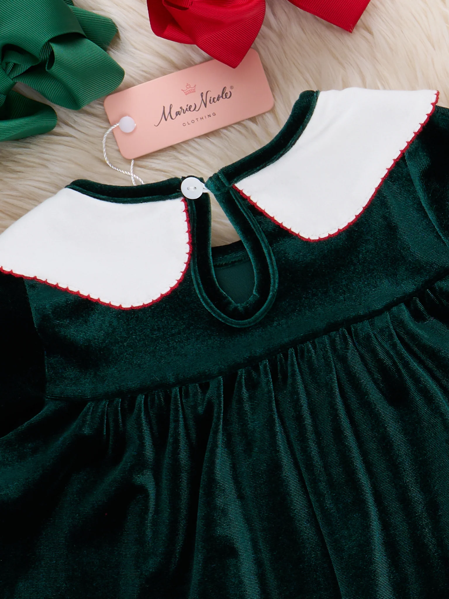 Emerald Velvet Holly Jolly Dress - Image 4