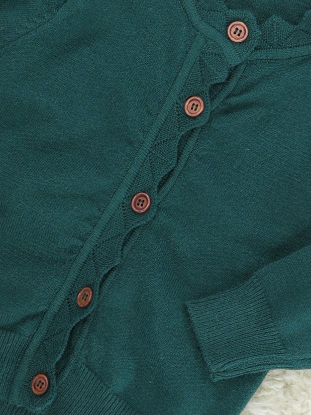 Evergreen Button-Up Ruffle Cardigans - Image 3
