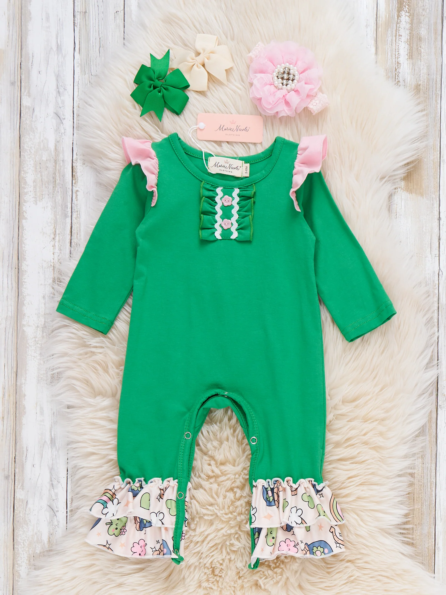 Ever-Lucky Celebration Ruffle Romper