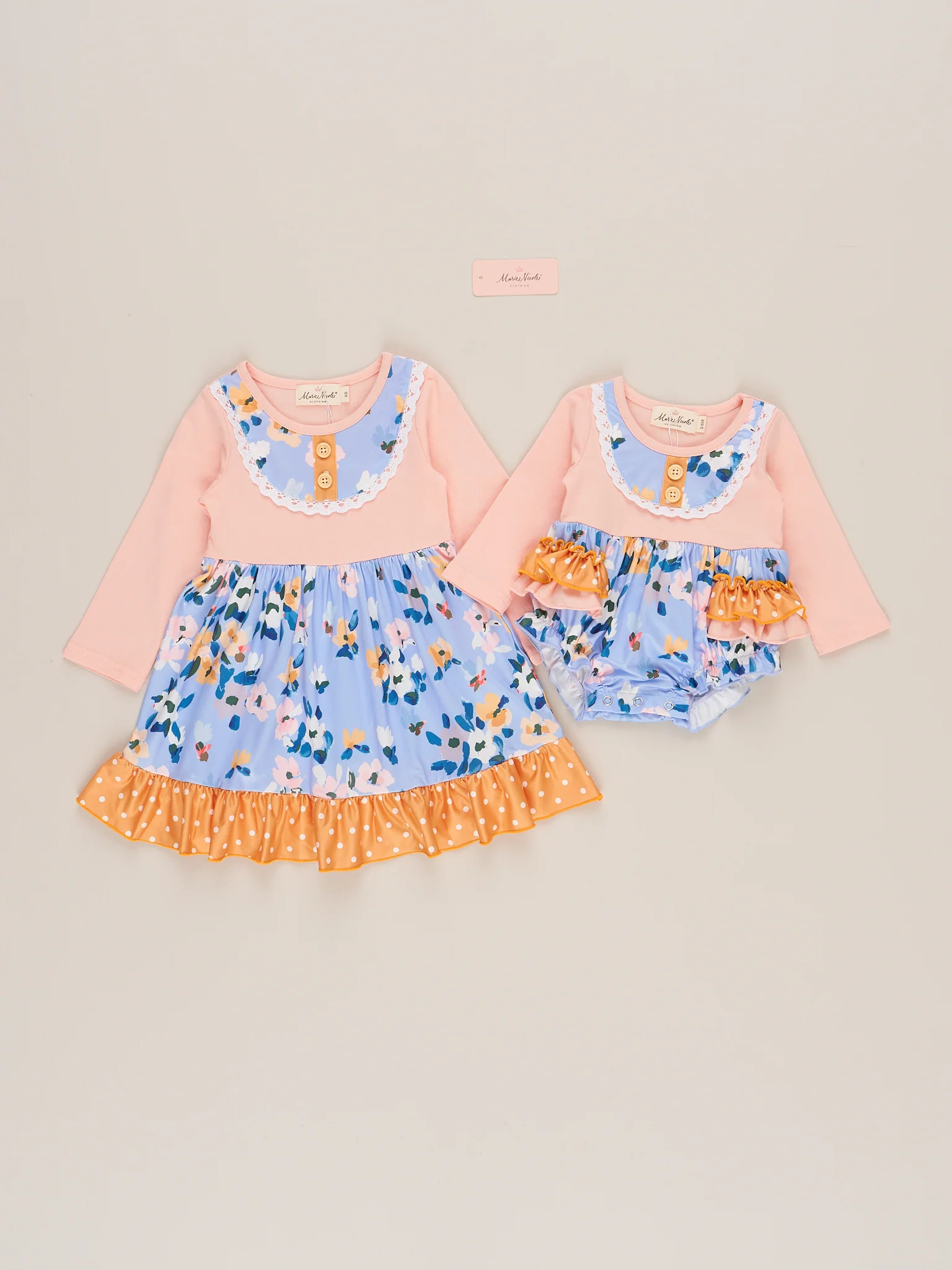 Fall Floral Ruffle Lace Dress - Image 2