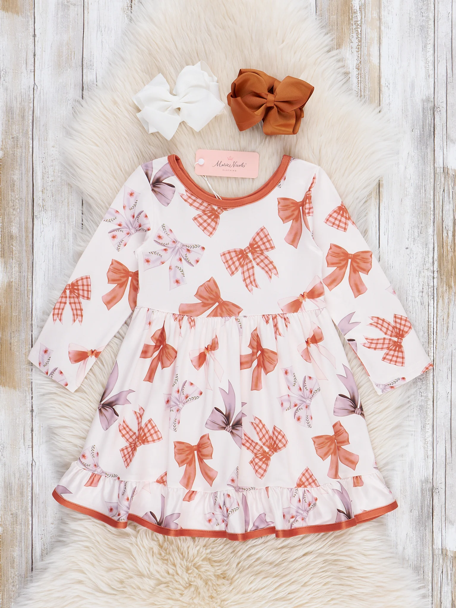 Falling for Bows Ruffle Dress - Image 2