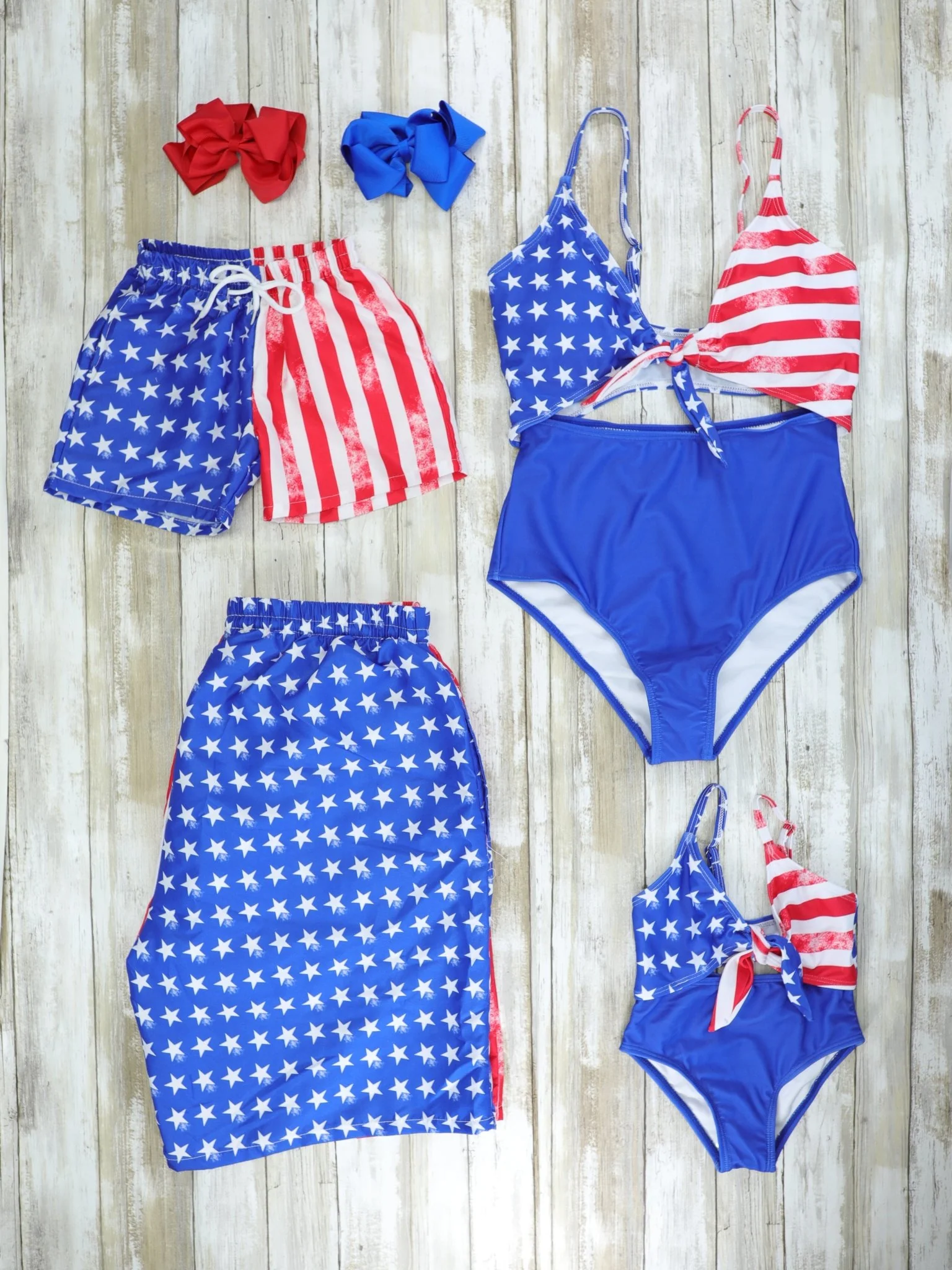 Family American Flag Swimsuit - Image 8