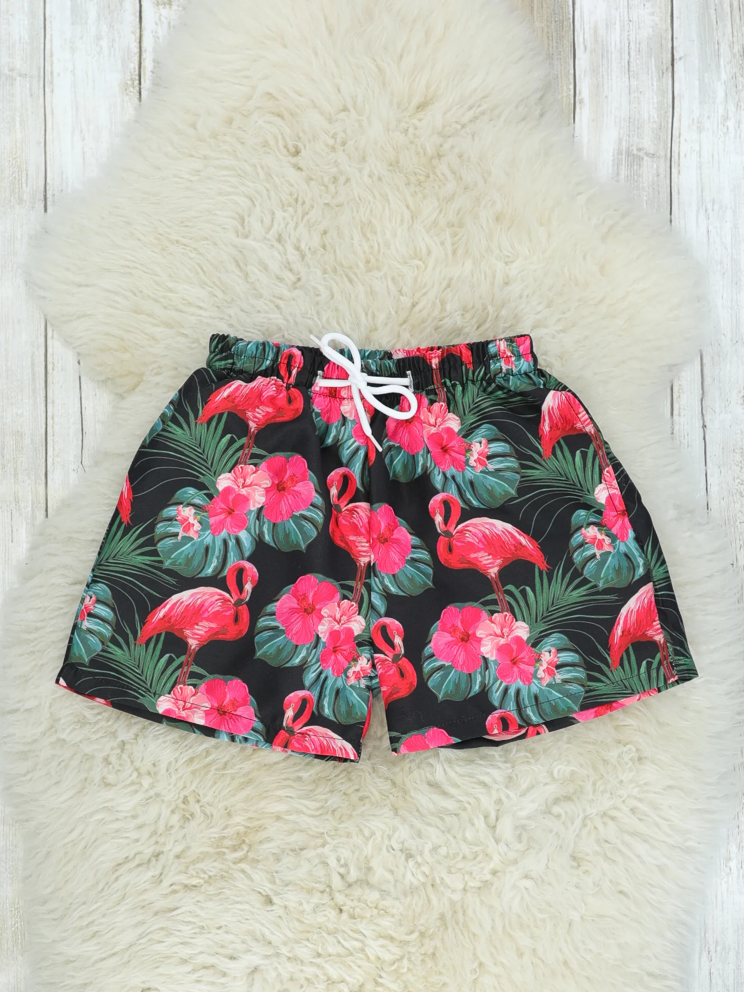 Family Dark Green Flamingo Swimsuit - Image 5