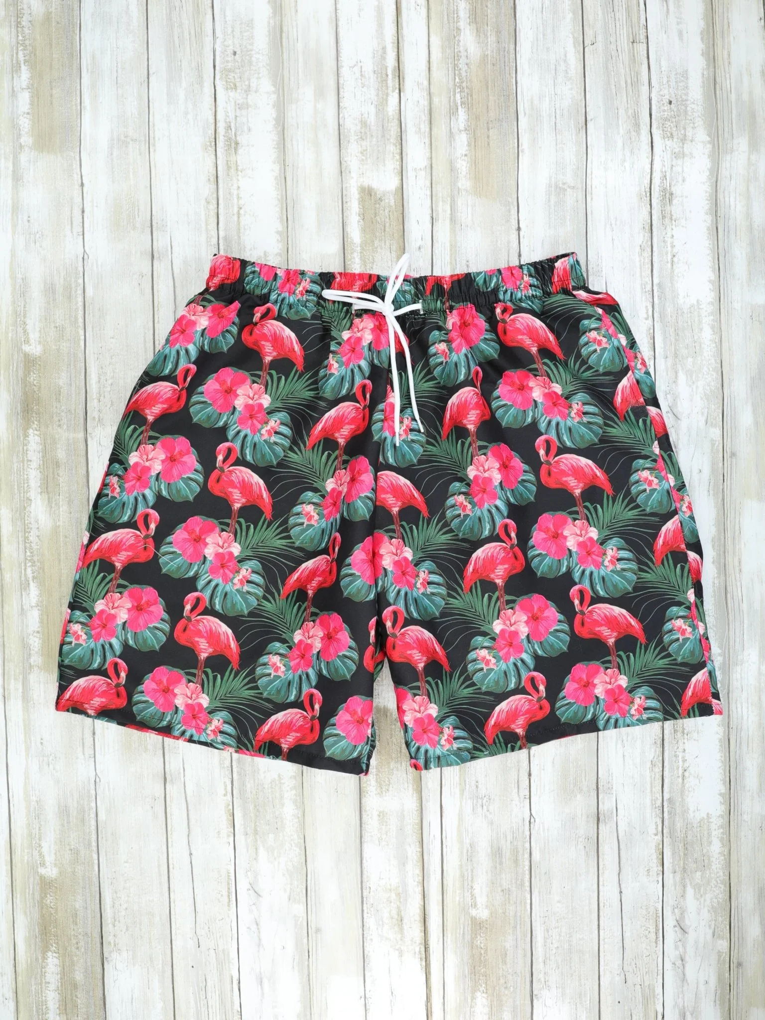 Family Dark Green Flamingo Swimsuit - Image 7