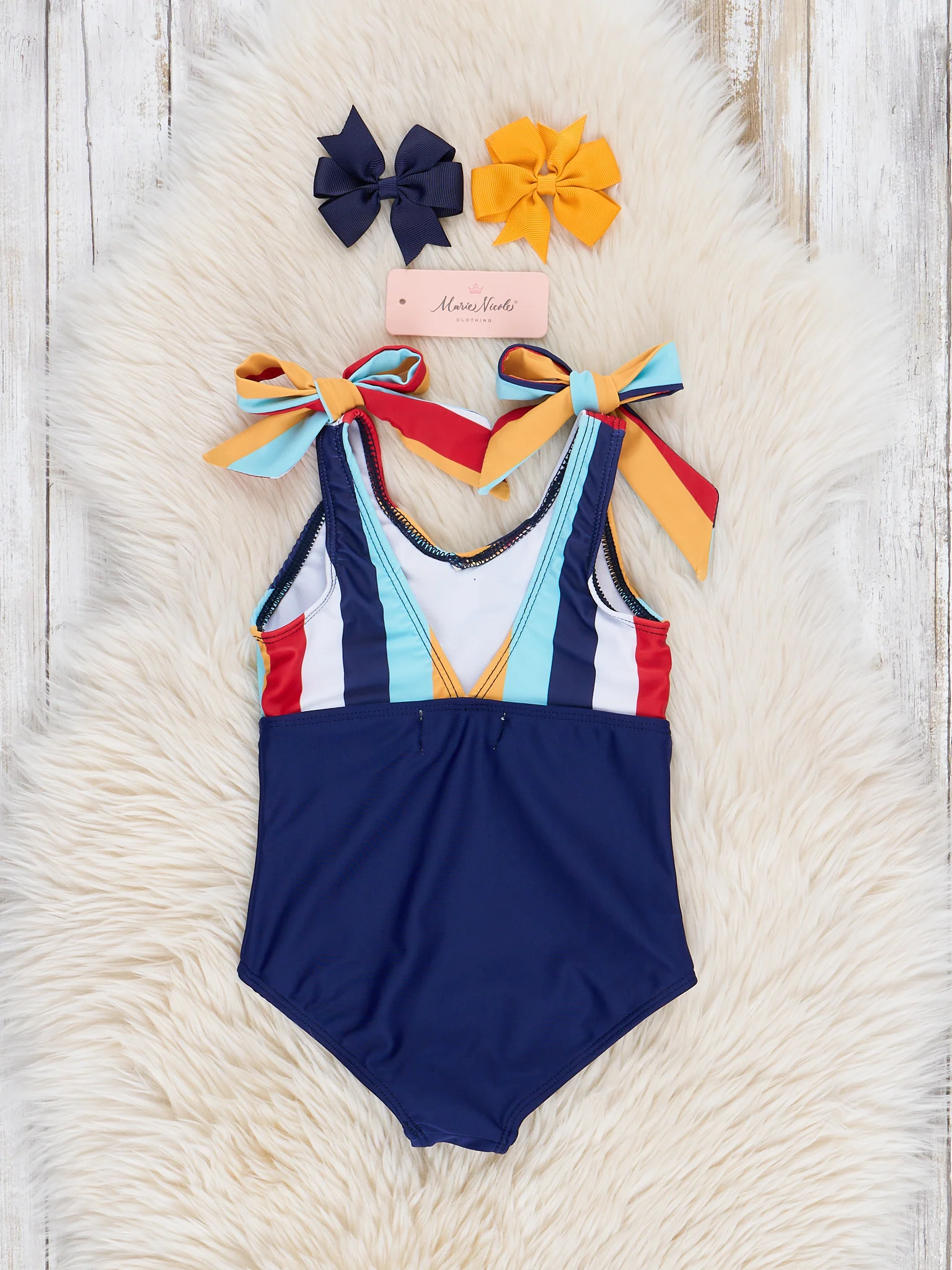 Family Navy Striped Swimsuit - Image 3