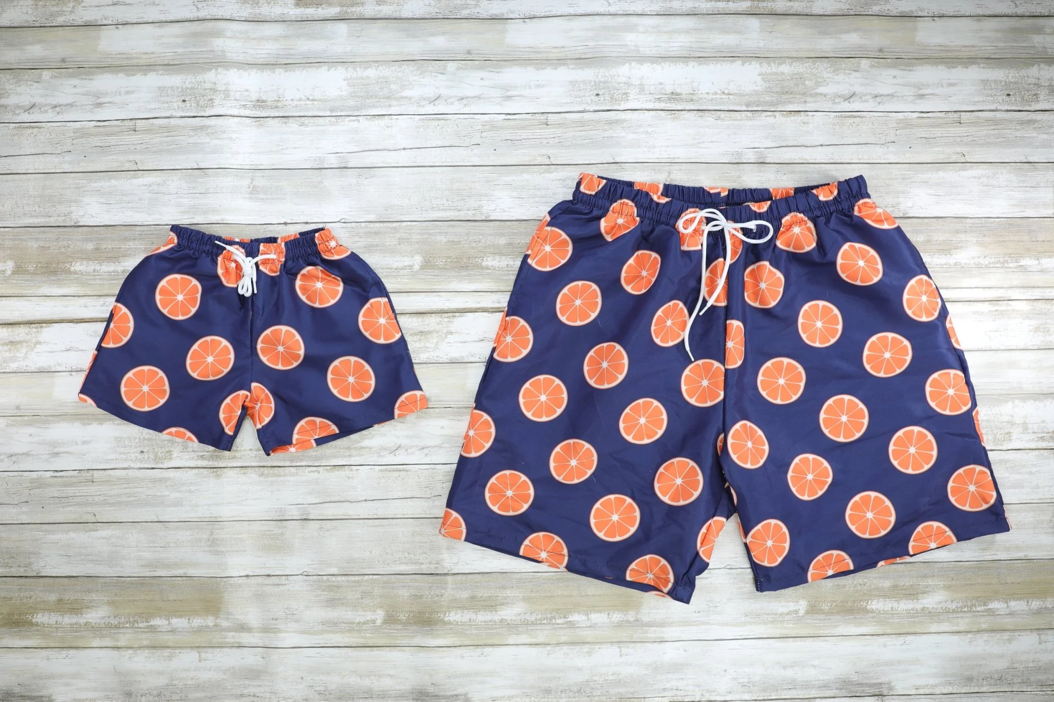Family Orange & Navy Blue Swimsuit - Image 7