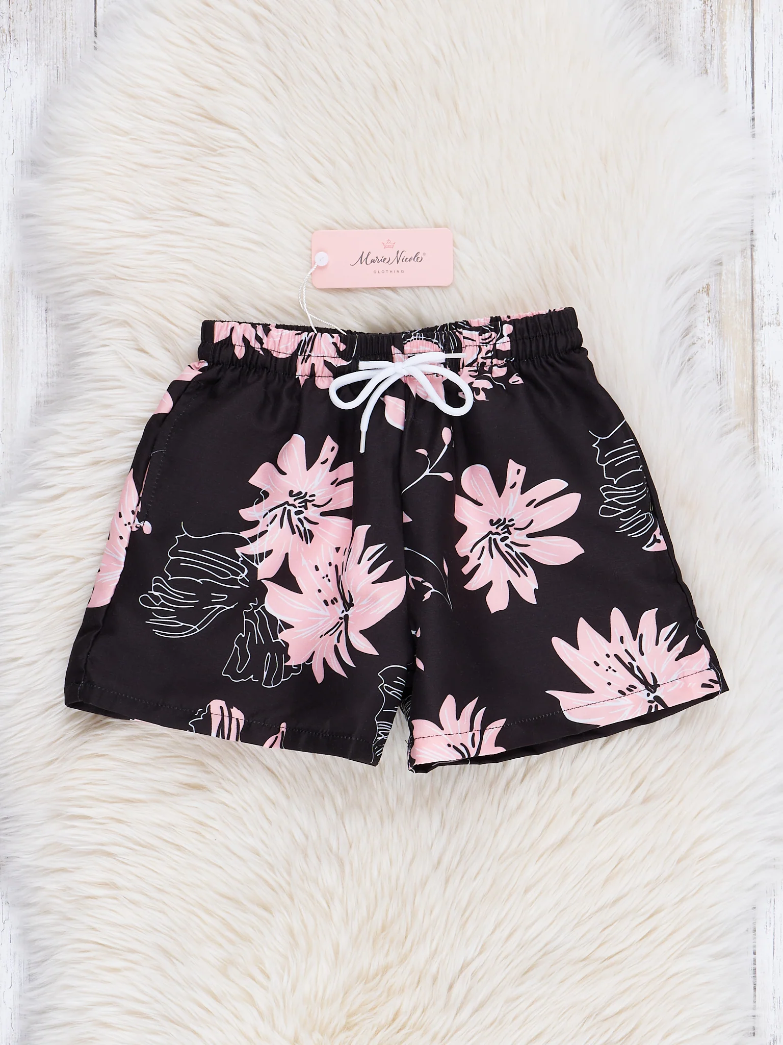 Family Pink & Black Wildflowers Swimsuit - Image 4