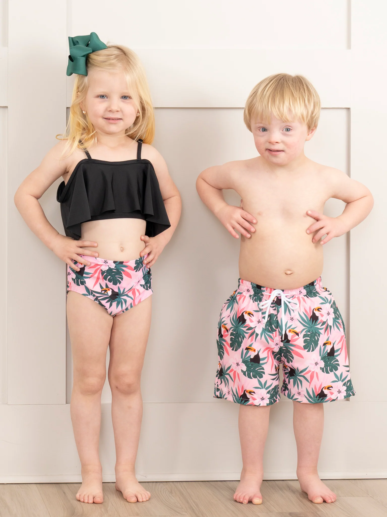 Family Tropical Leaves Swimsuit - Image 2