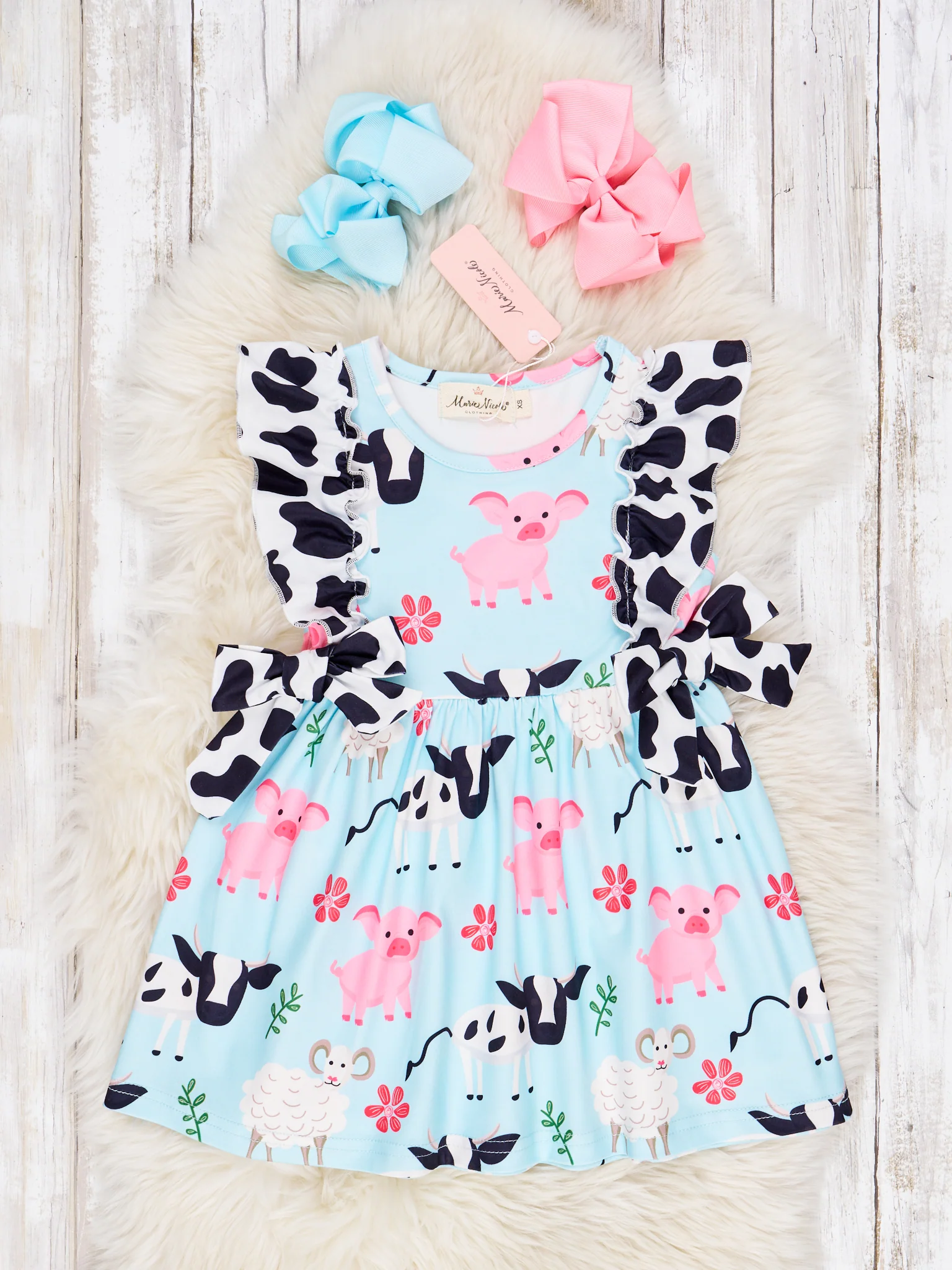 Farm Animal Ruffle Dress