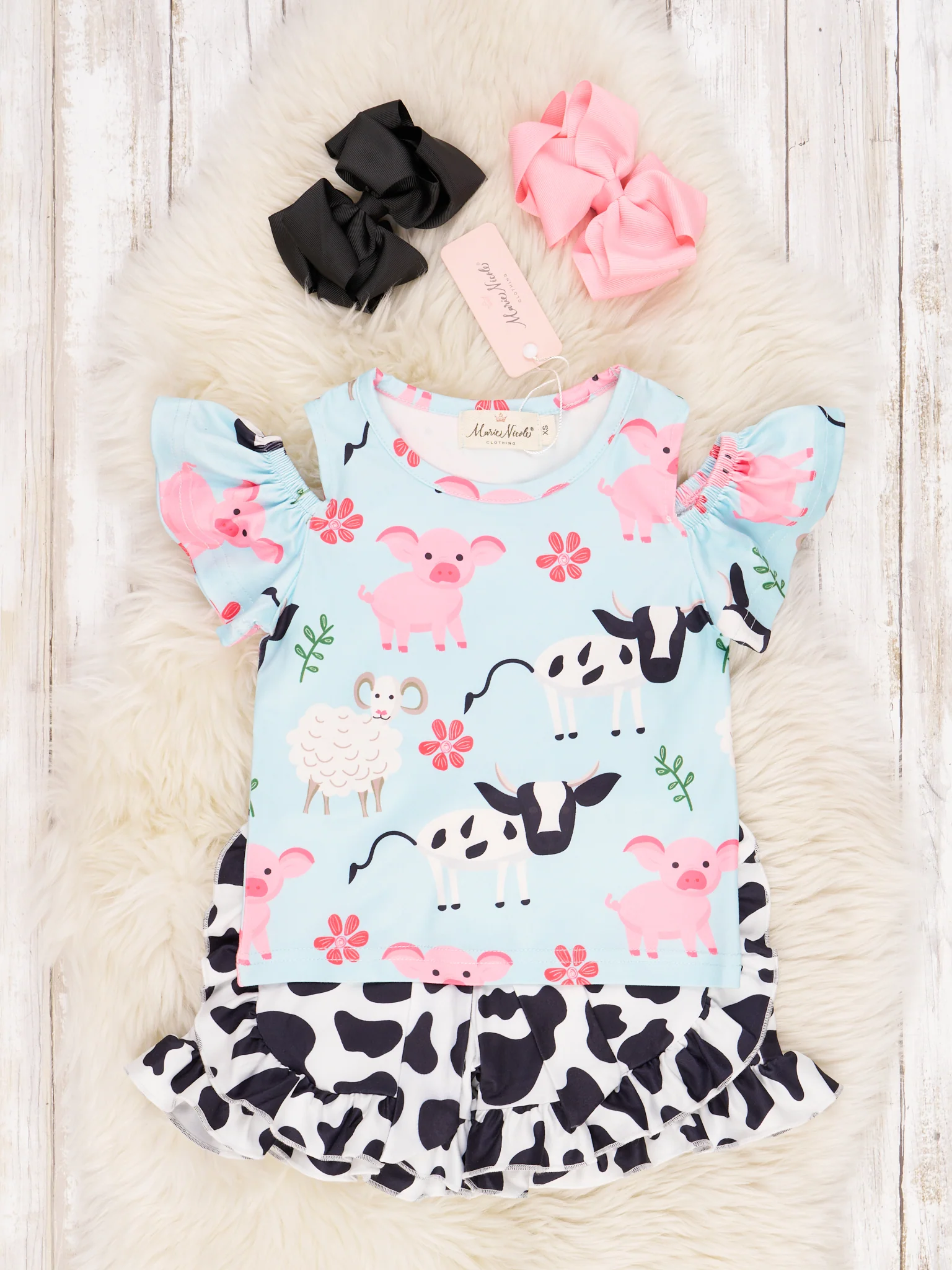 Farm Animal Ruffle Outfit