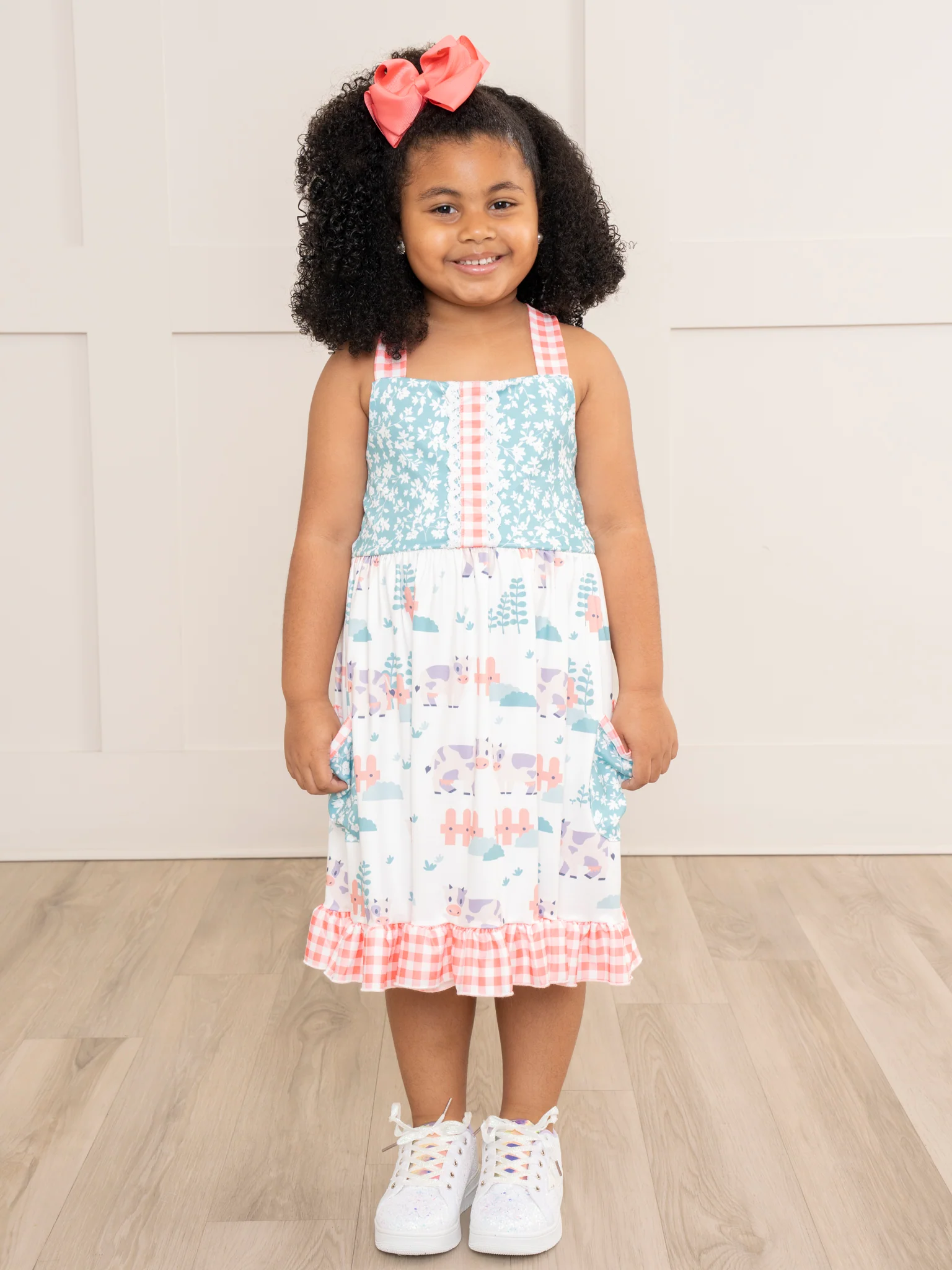 Farm Friends & Florals Ruffle Dress - Image 4