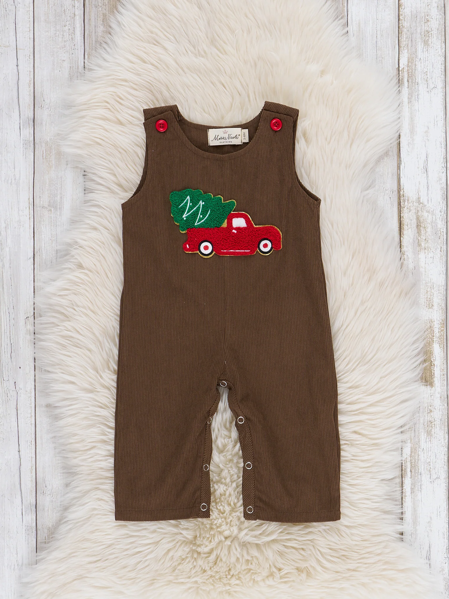 Farmhouse Striped Truck Romper Set - Image 2
