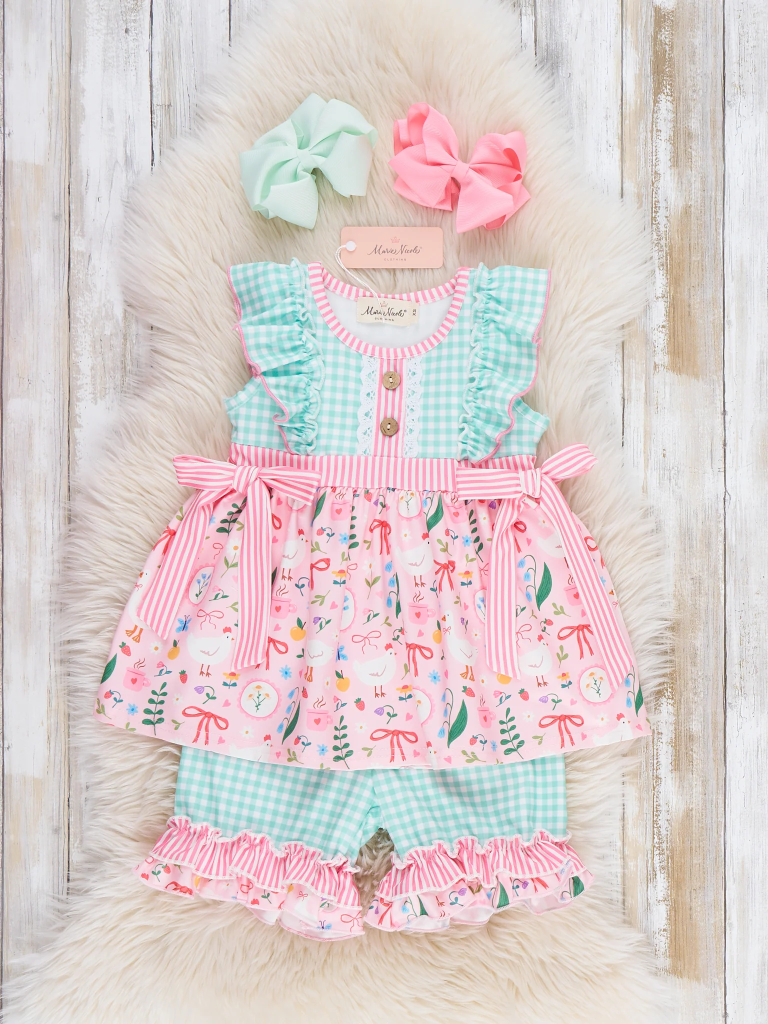 Farmyard Bow Ruffle Outfit - Image 2