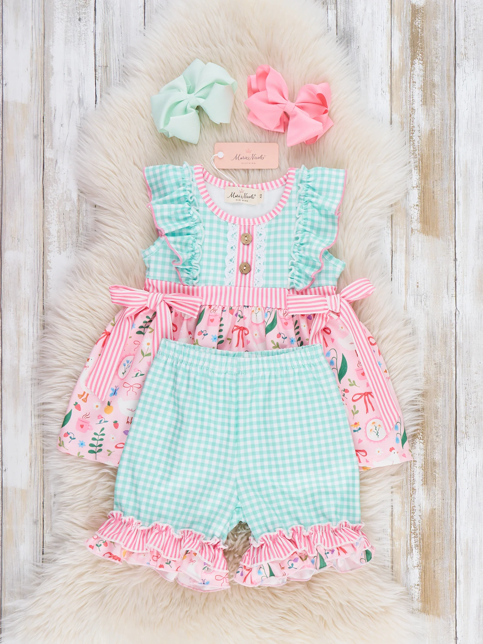 Farmyard Bow Ruffle Outfit - Image 4
