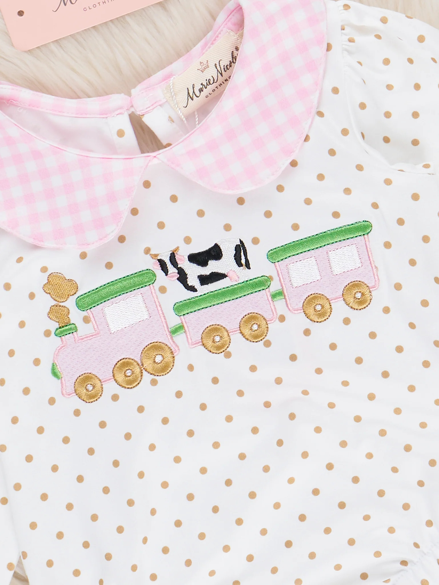 Farmyard Express Ruffle Bubble Romper - Image 2