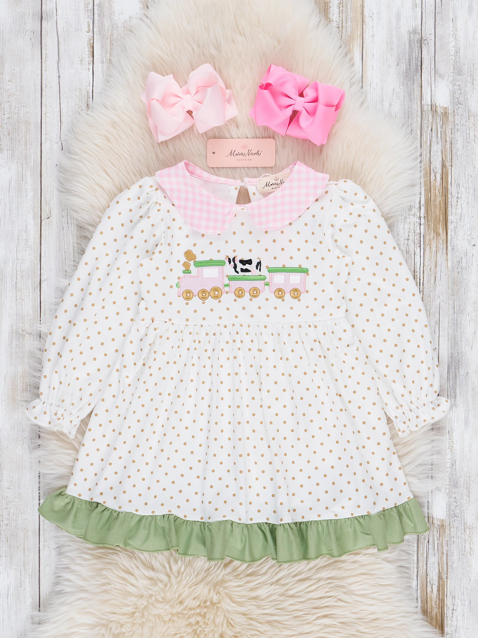 Farmyard Express Ruffle Dress