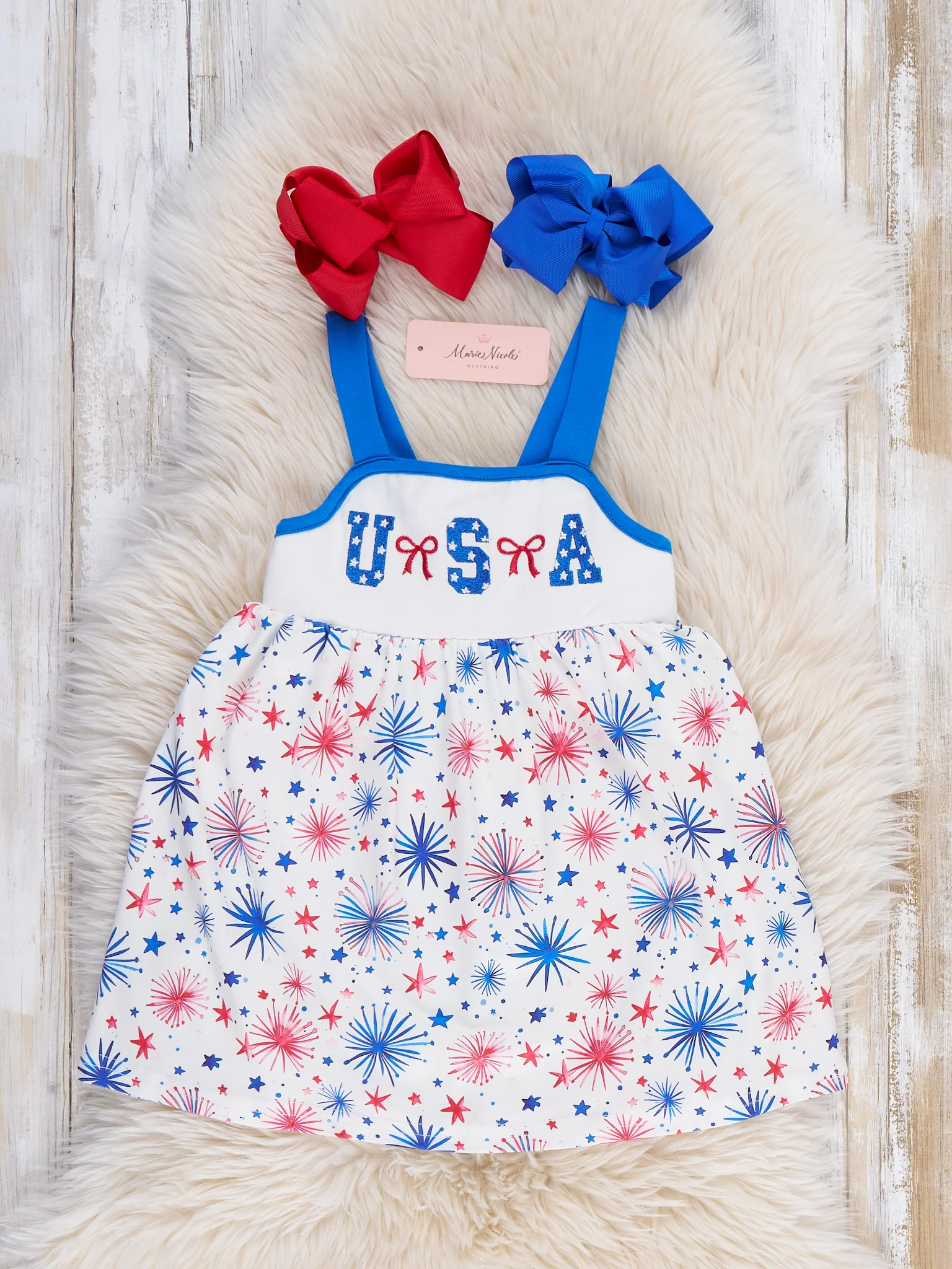 Fireworks & Freedom Embroidered Dress