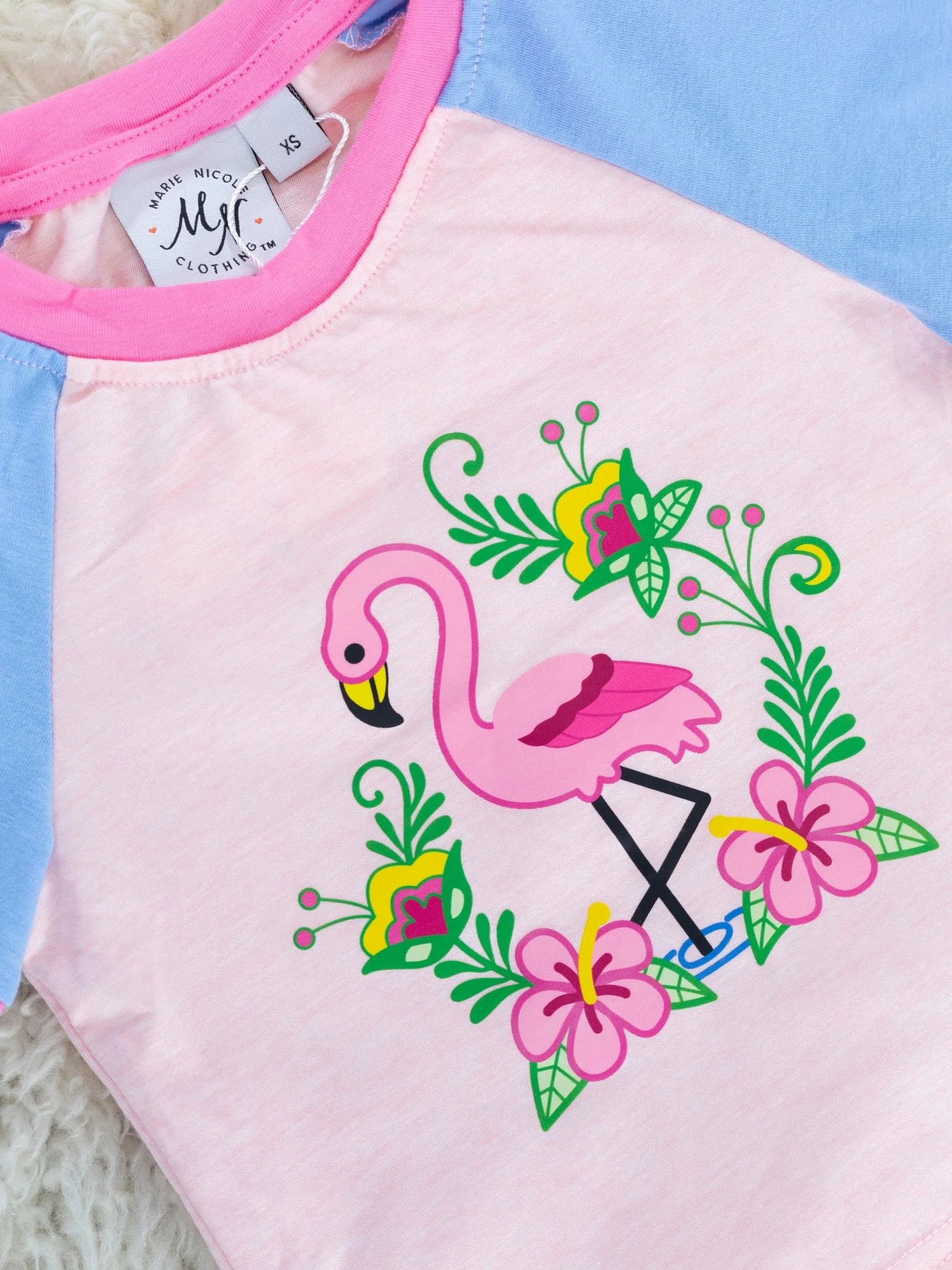 Flamingo Fantasy Raglan Shirt - Image 2