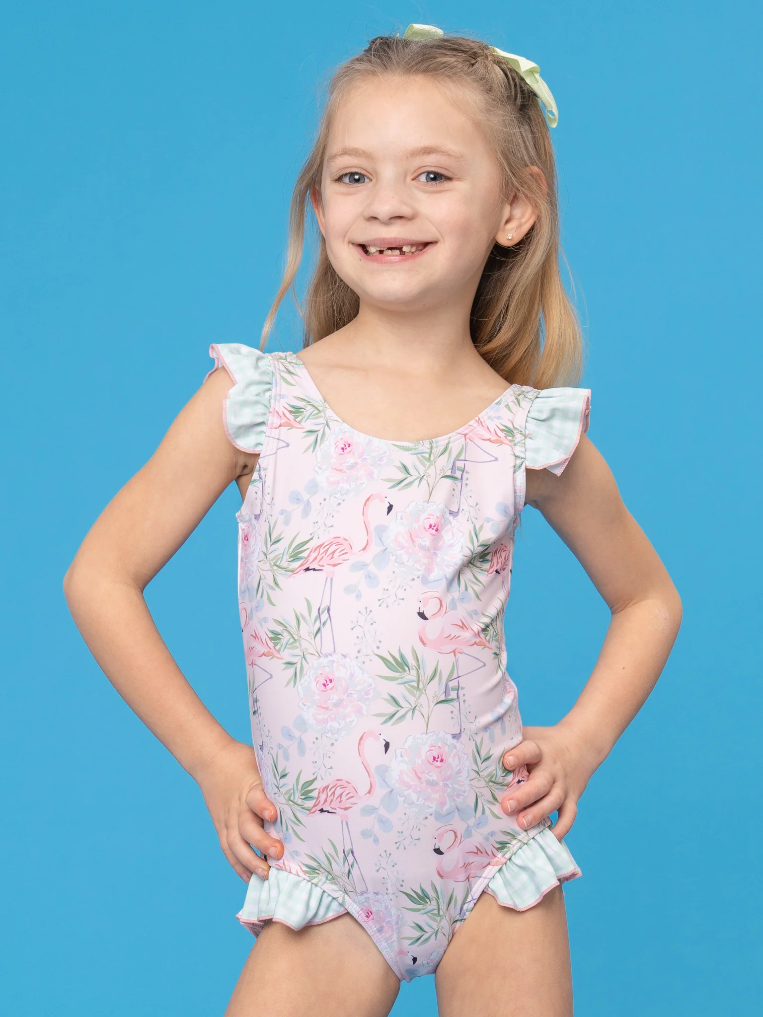 Flamingo Leaf Ruffle Swimsuit - Image 4