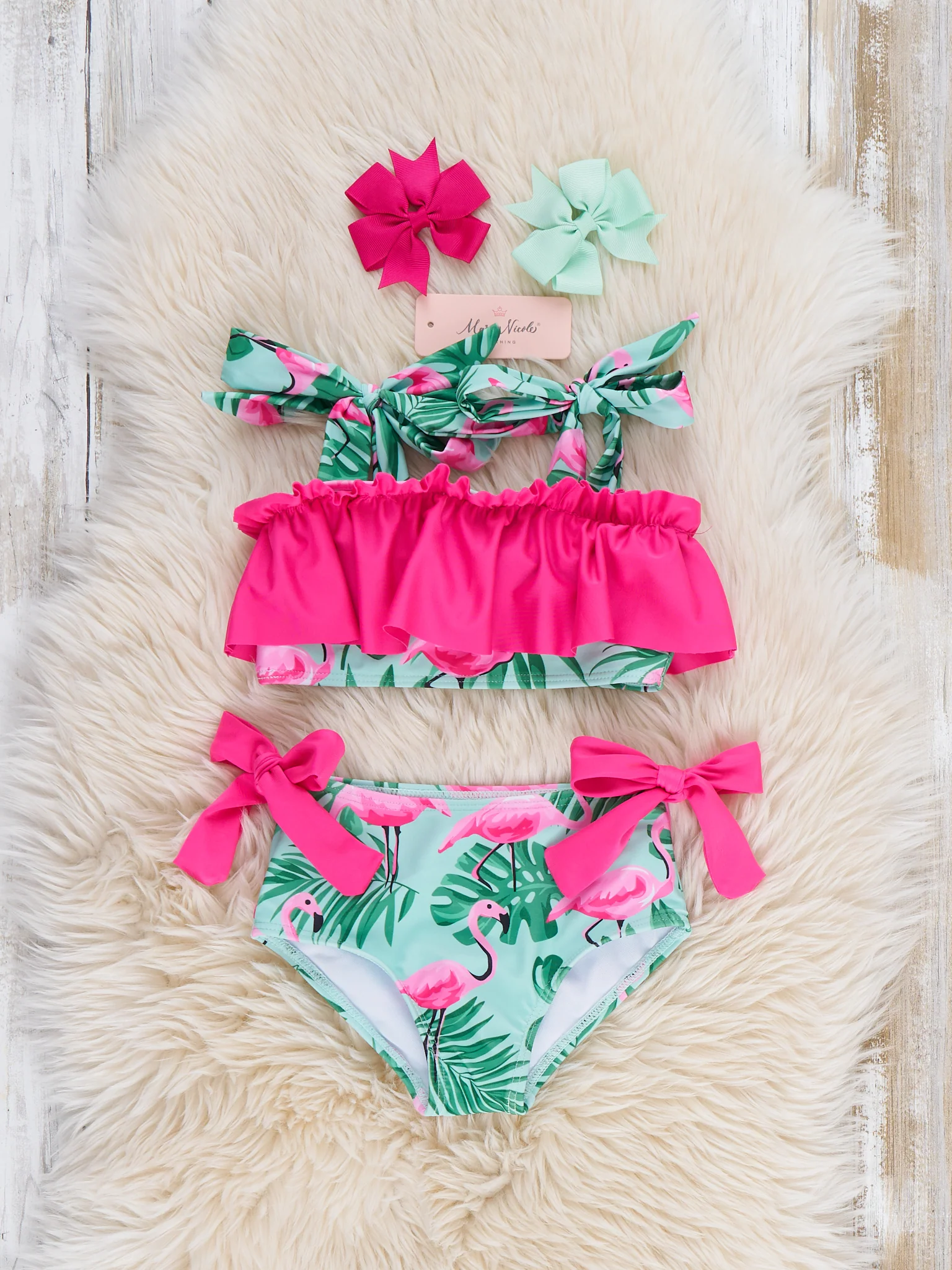 Flamingo Palm Ruffle Swimsuit