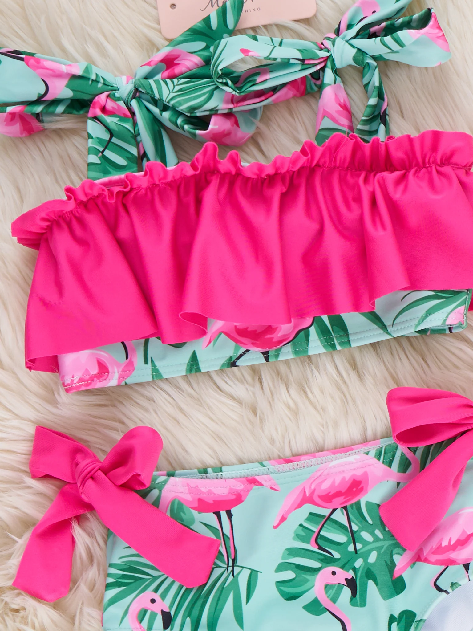 Flamingo Palm Ruffle Swimsuit - Image 2