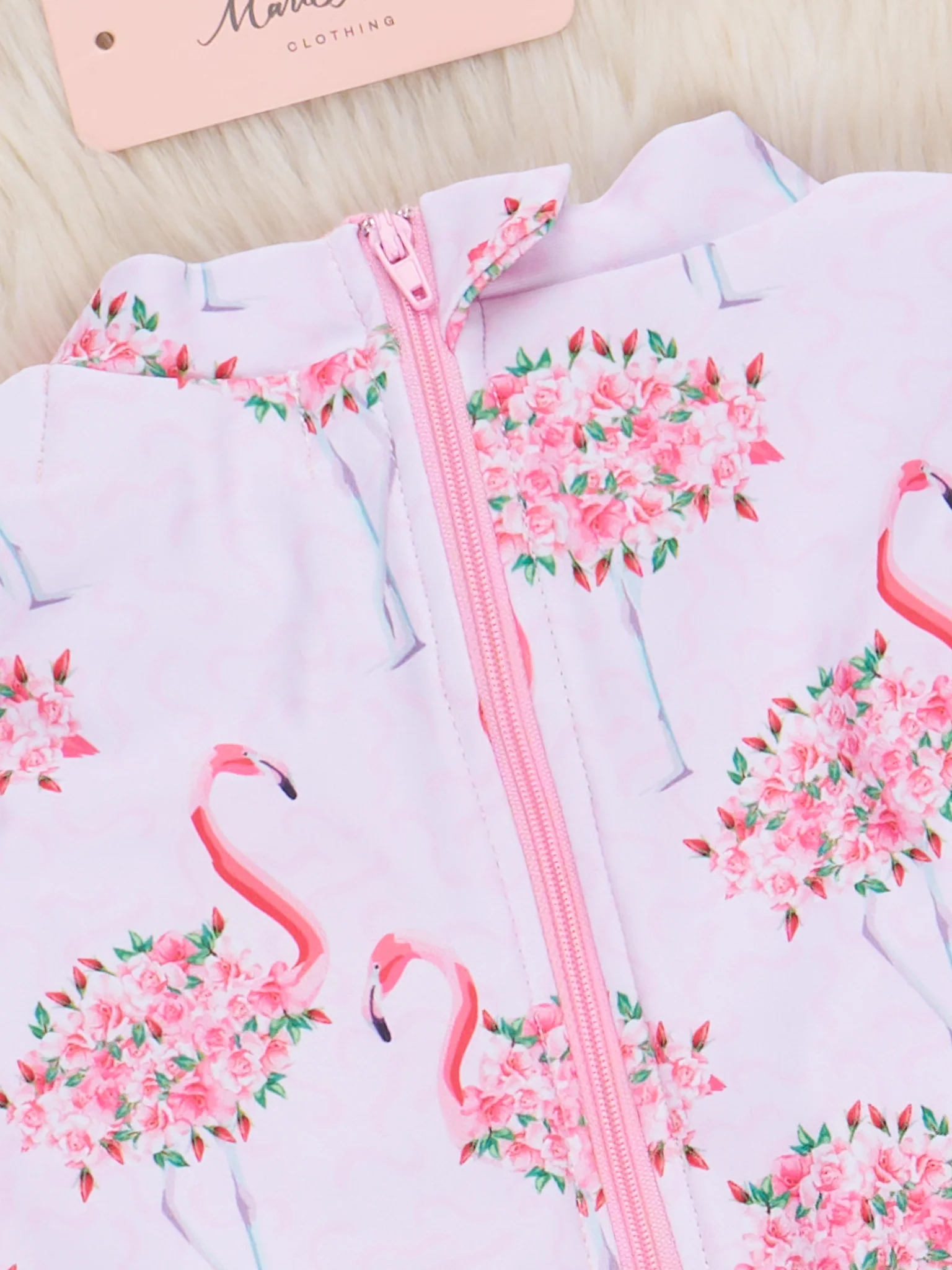 Flamingo Parade Ruffle Rashguard - Image 3