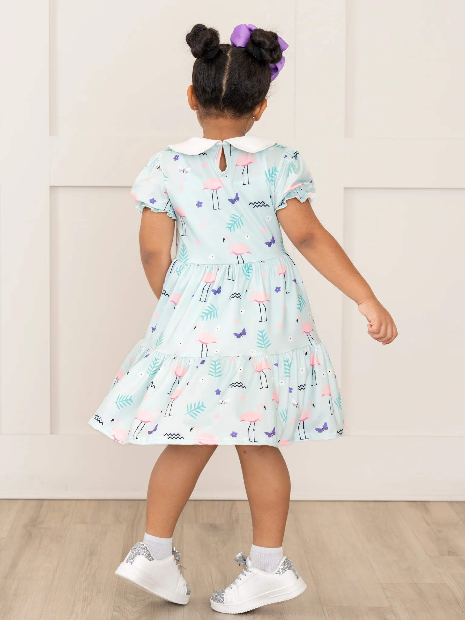 Flamingo Paradise Tiered Dress - Image 4