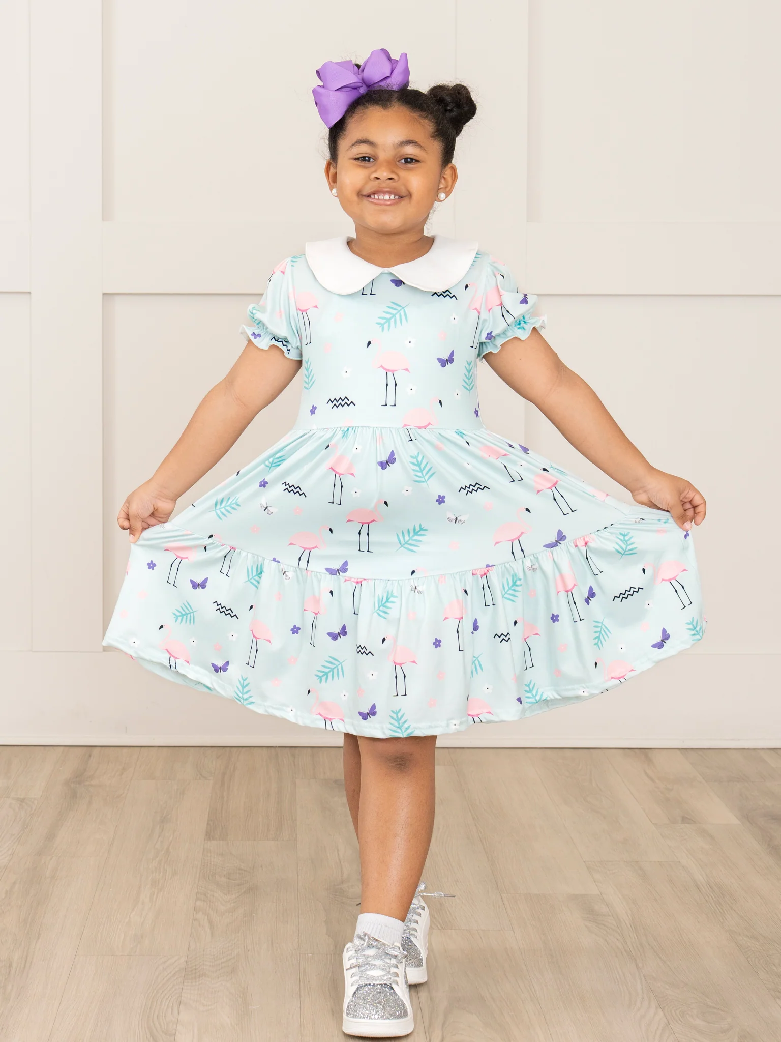 Flamingo Paradise Tiered Dress - Image 5