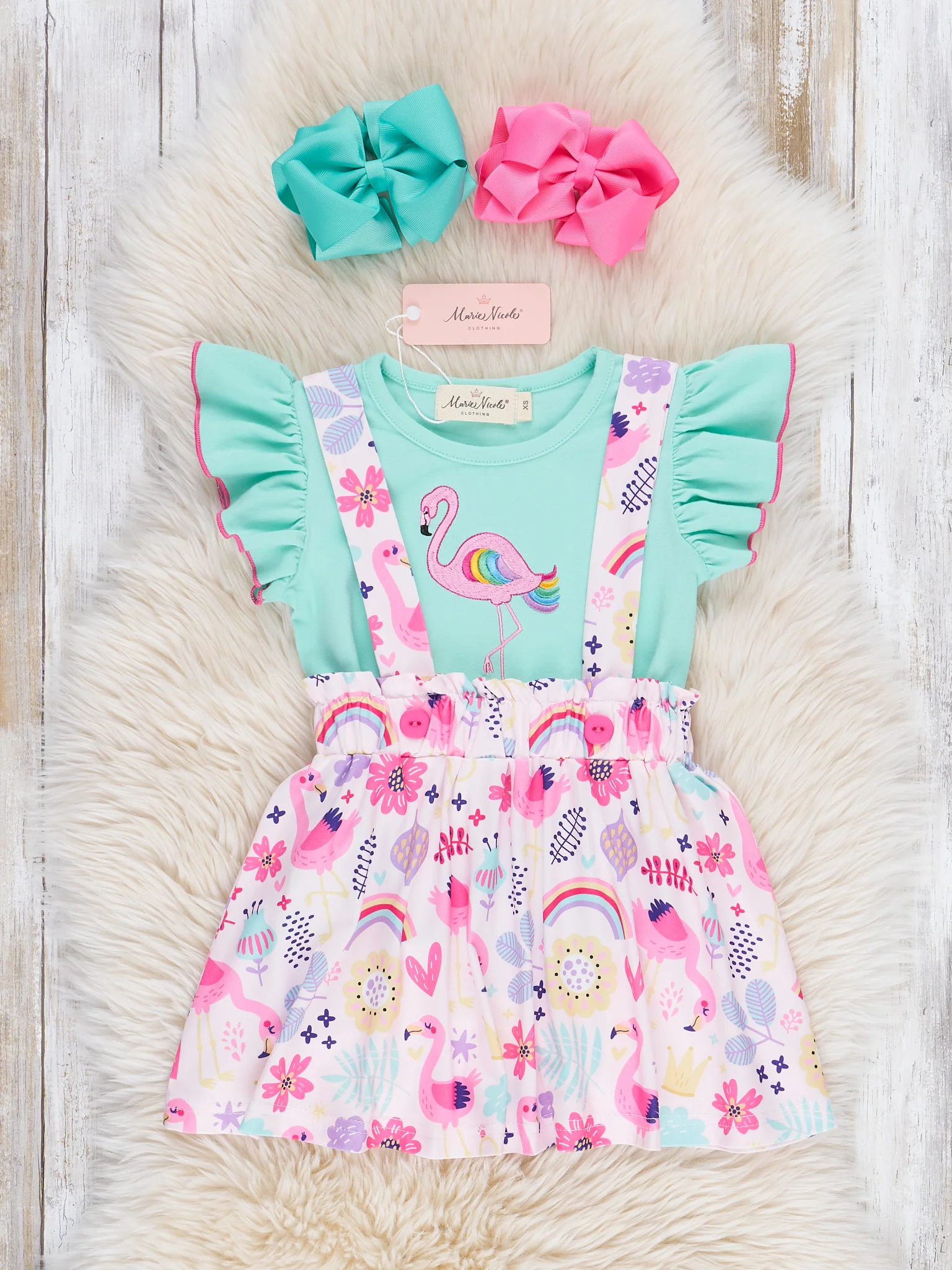 Flamingo Rainbow Skirtall - Image 2