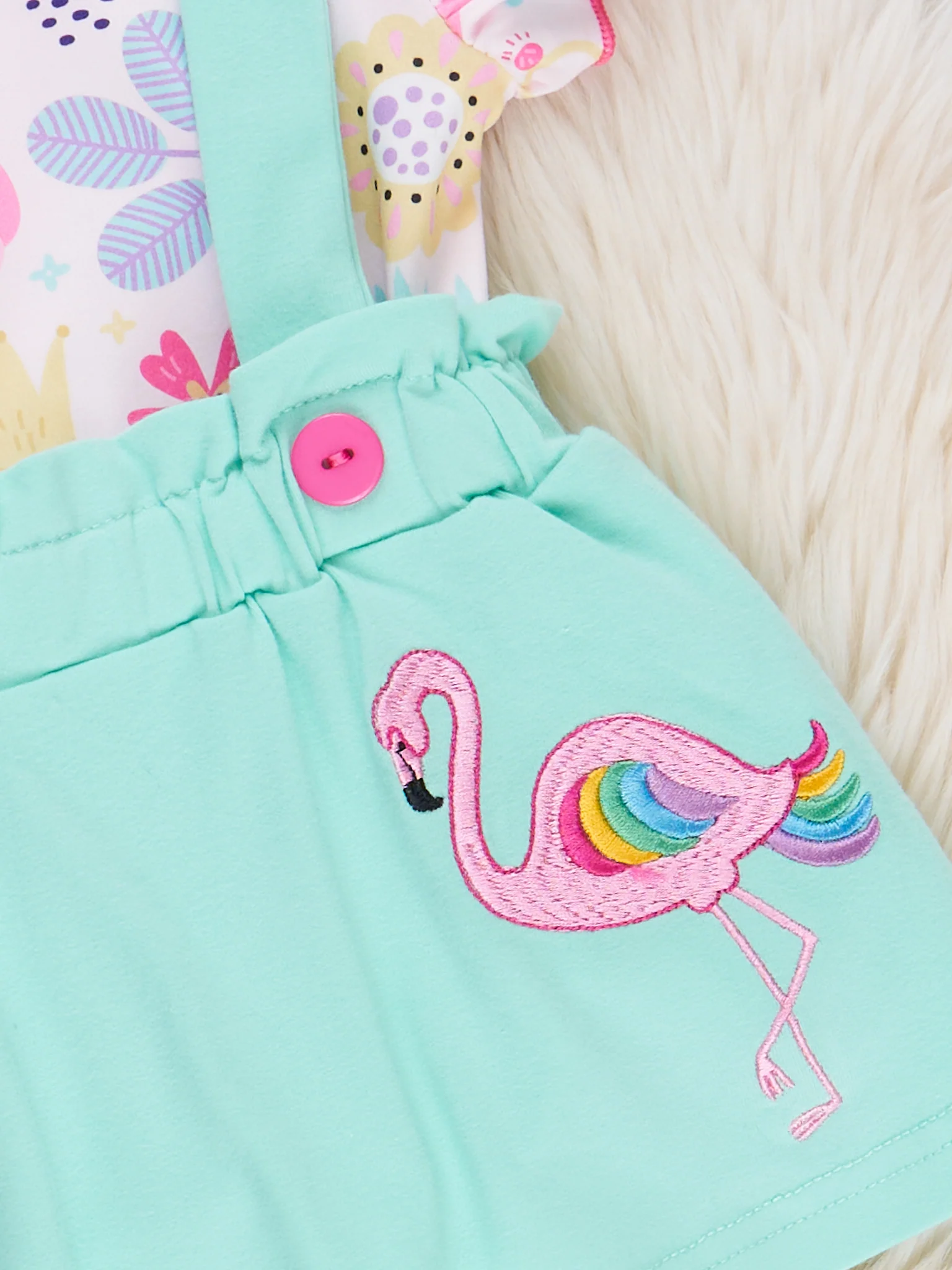 Flamingo Rainbow Skirtall Bubble - Image 4