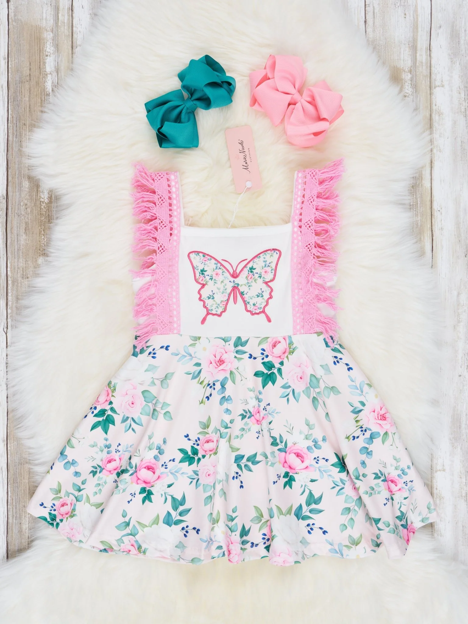 Floral Butterfly Tank Dress