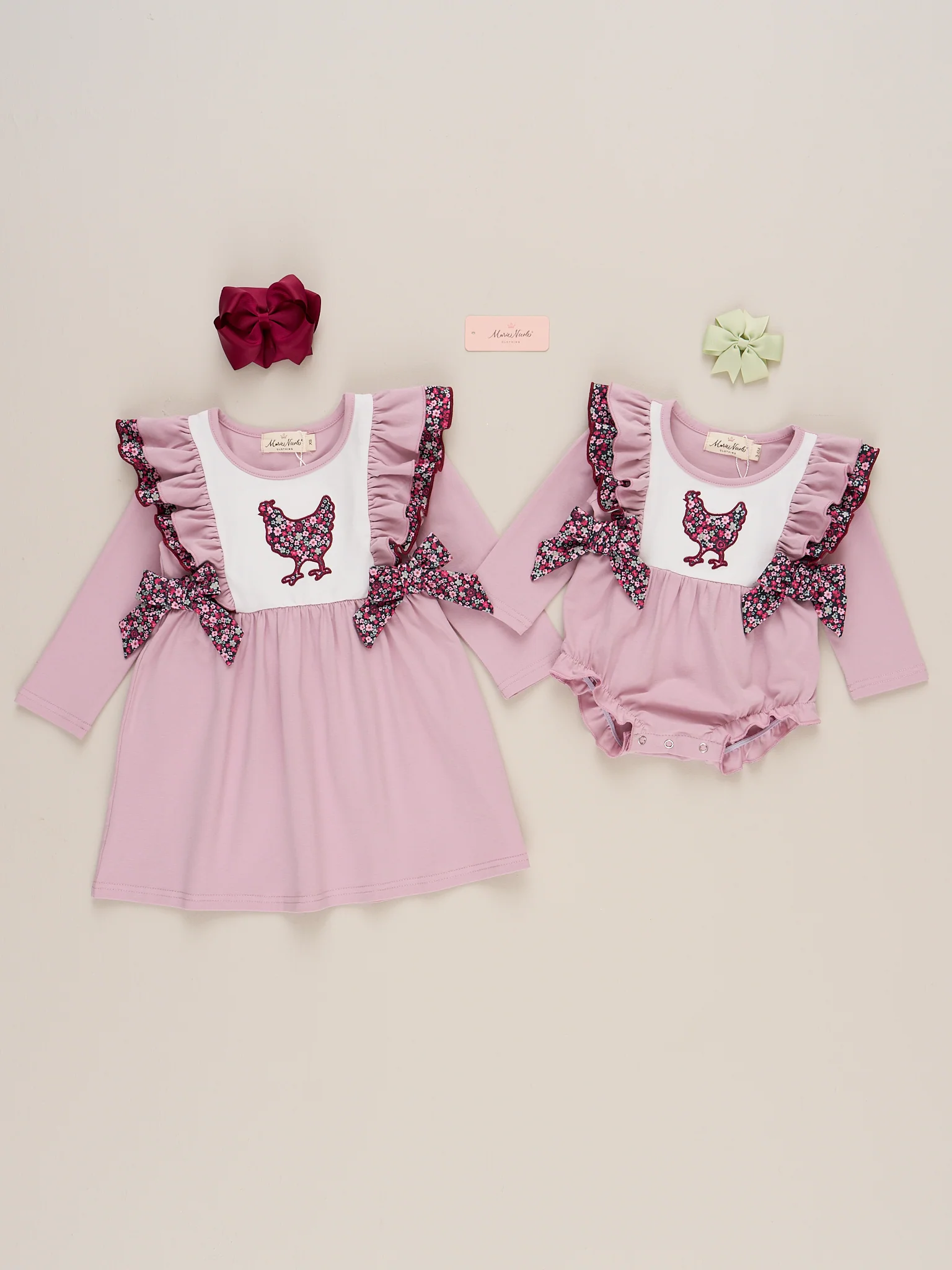 Floral Flock Ruffle Bubble Romper - Image 4