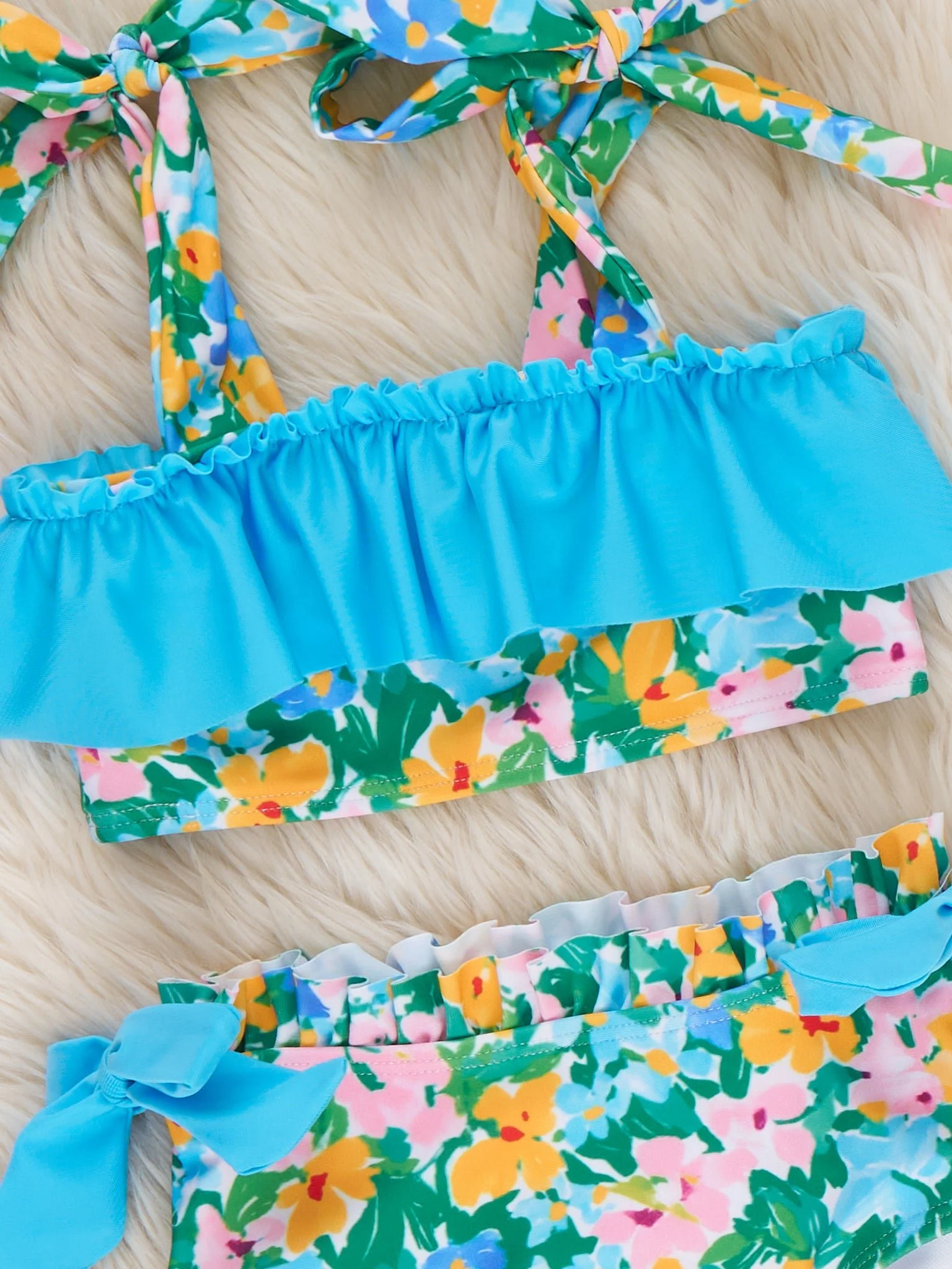 Floral Lagoon Ruffle Swimsuit - Image 2