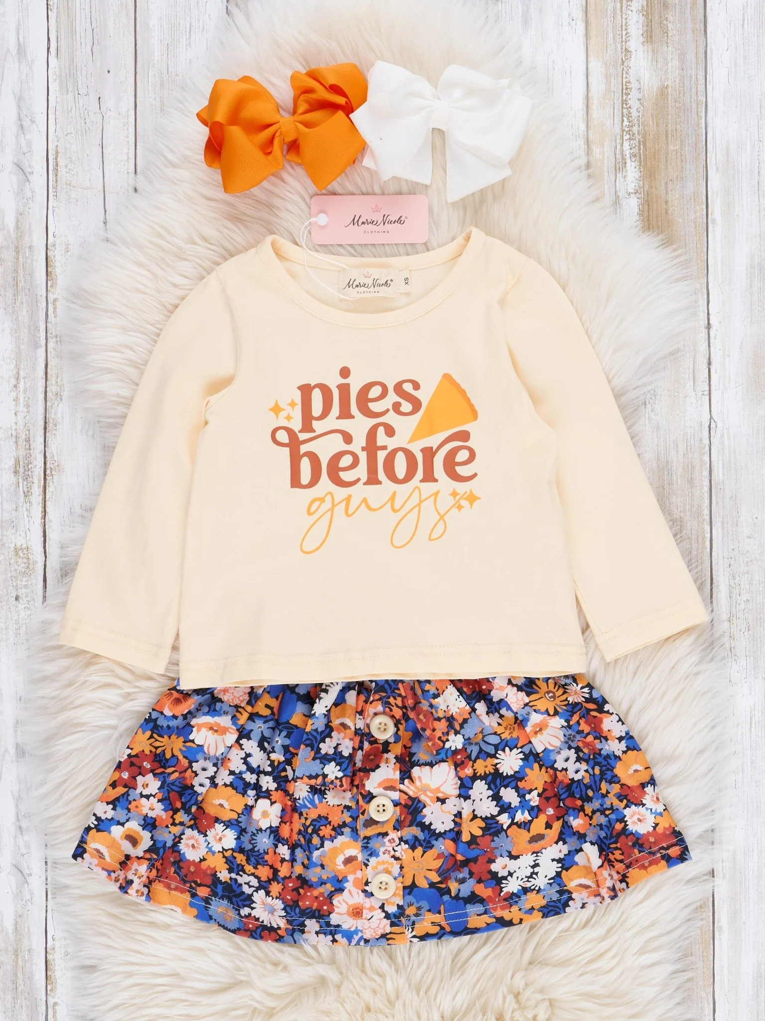 Floral "Pies Before Guys" Outfit w/ Skirt - Image 2