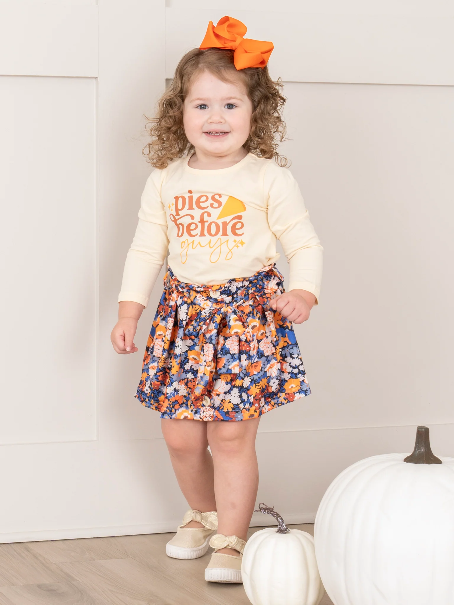 Floral "Pies Before Guys" Outfit w/ Skirt - Image 4