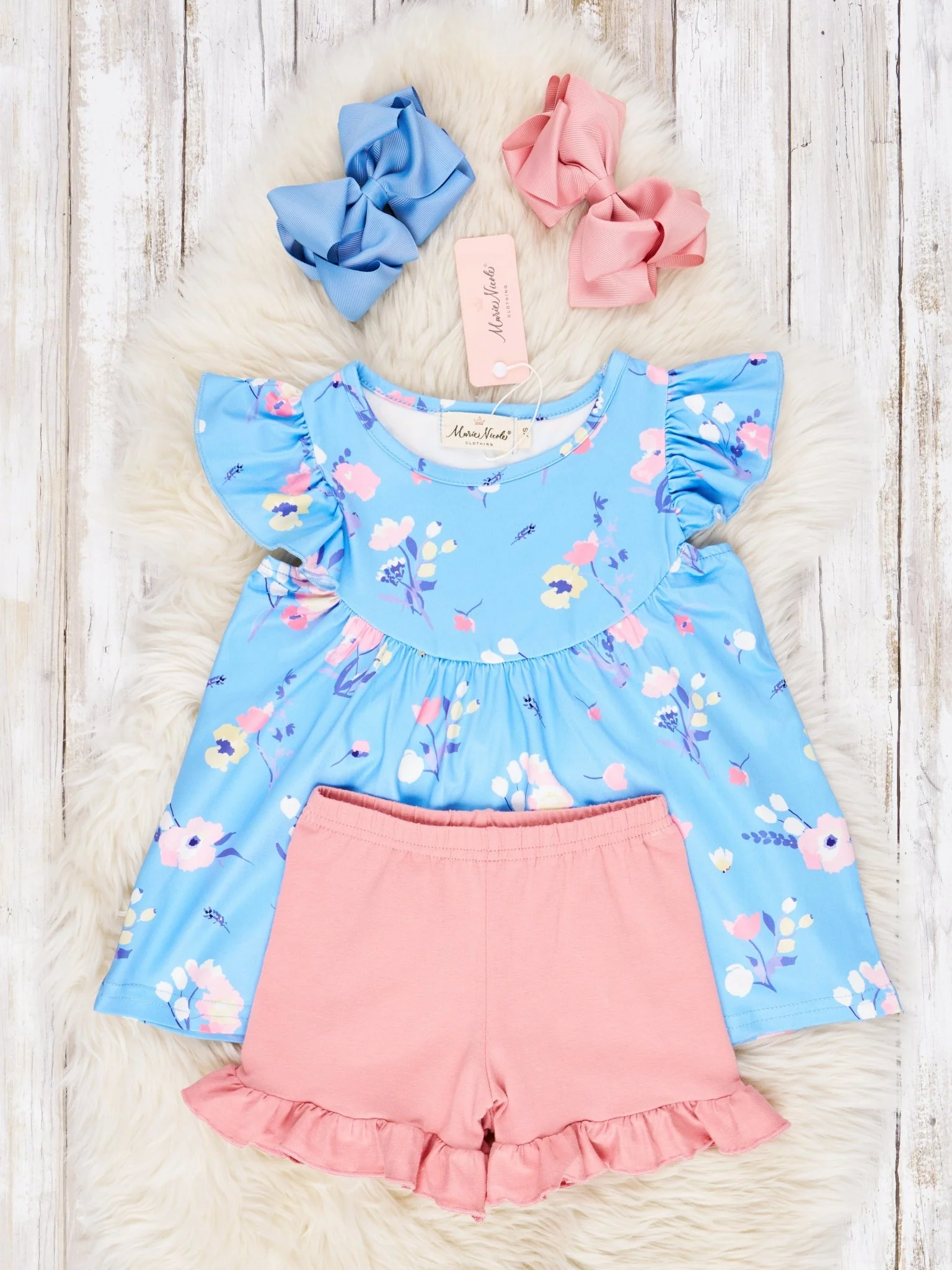 Floral Polka Dot Ruffle Outfit - Image 2