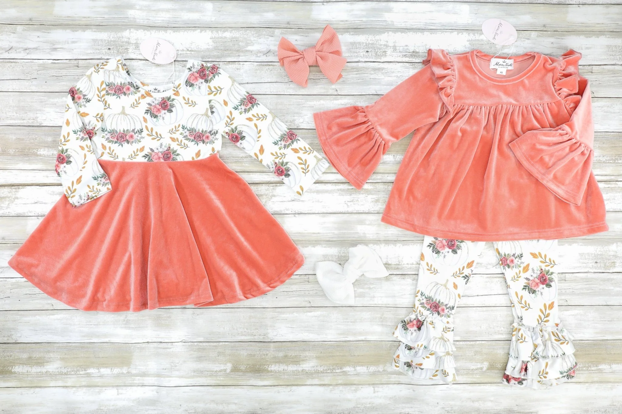 Floral Pumpkin Velvet Outfit - Image 3
